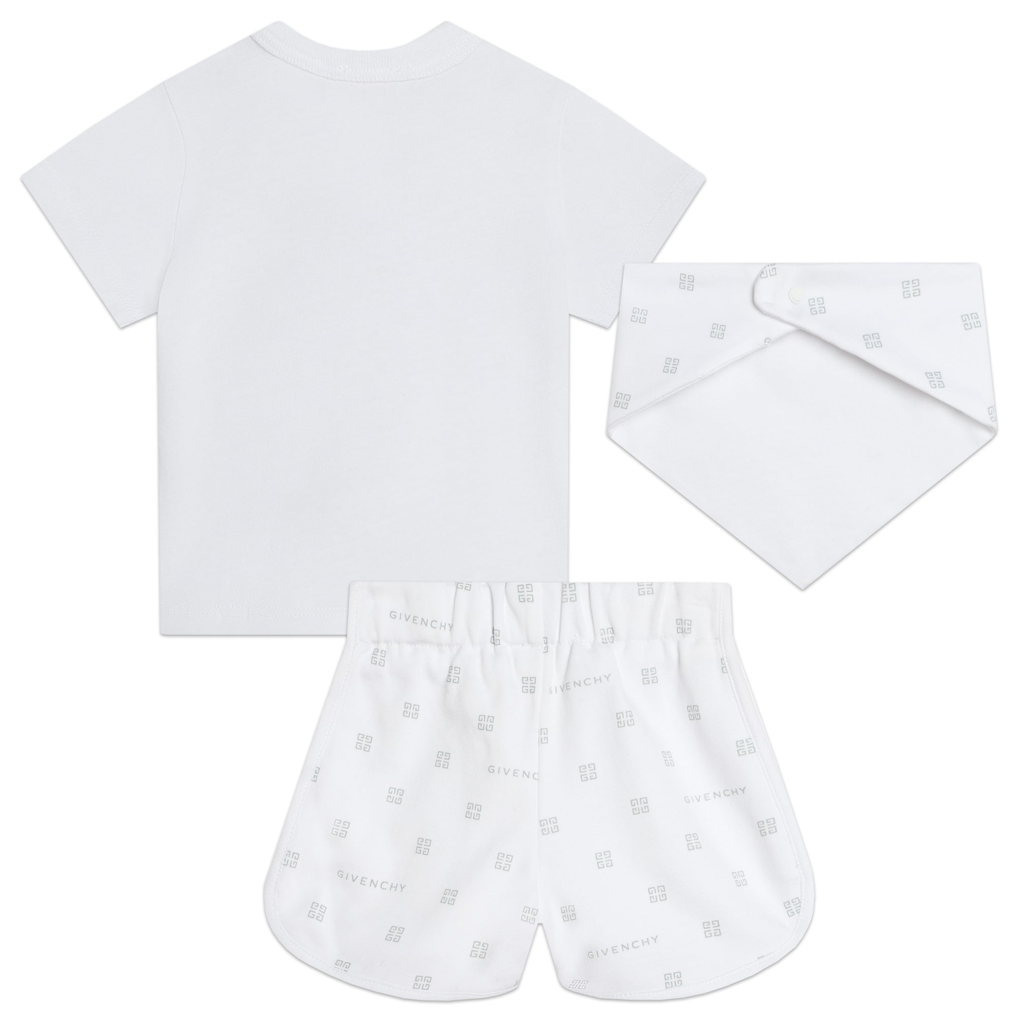 Baby Boys & Girls White Logo Cotton Set