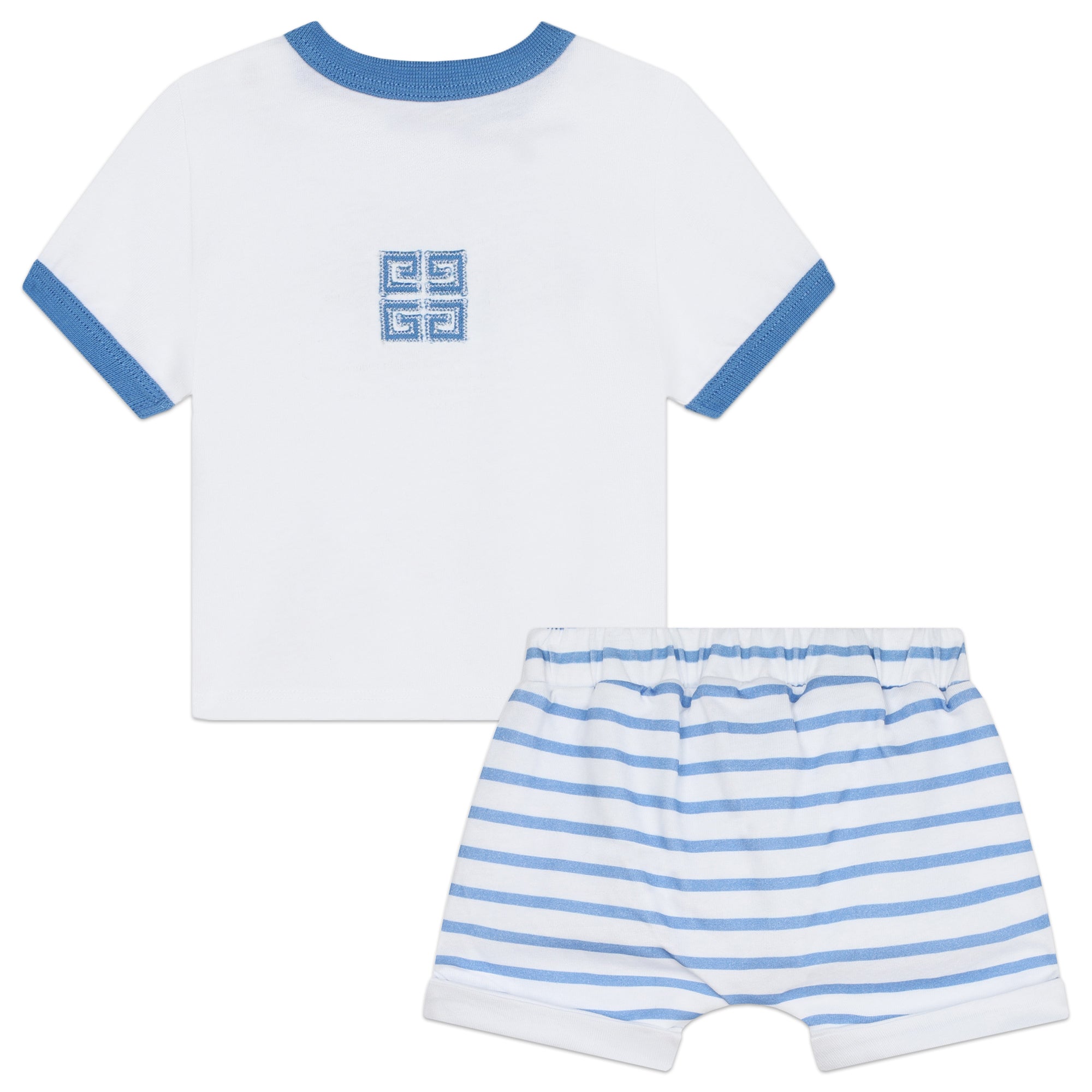 Baby Boys & Girls Blue Stripes Cotton Set