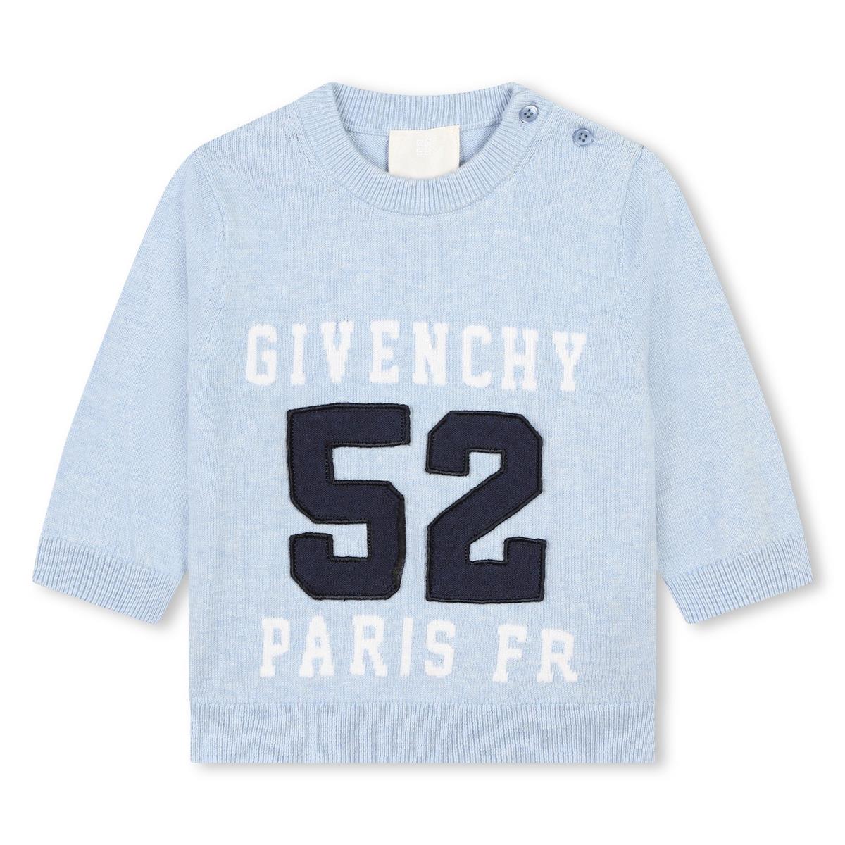 Baby Boys Blue Logo Cotton Sweater