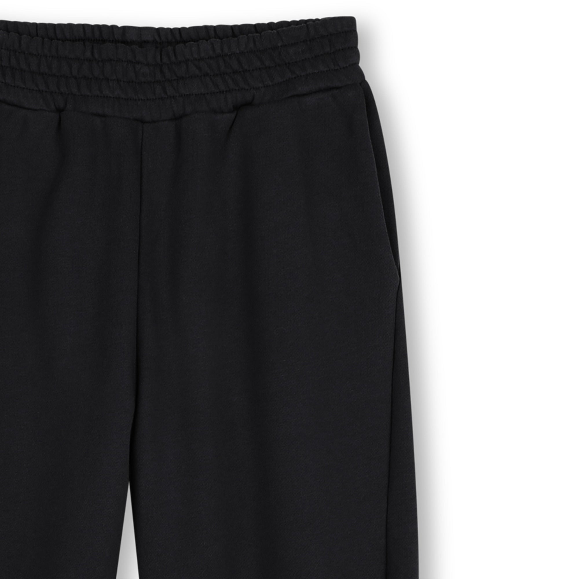 Boys & Girls Black Cotton Trousers