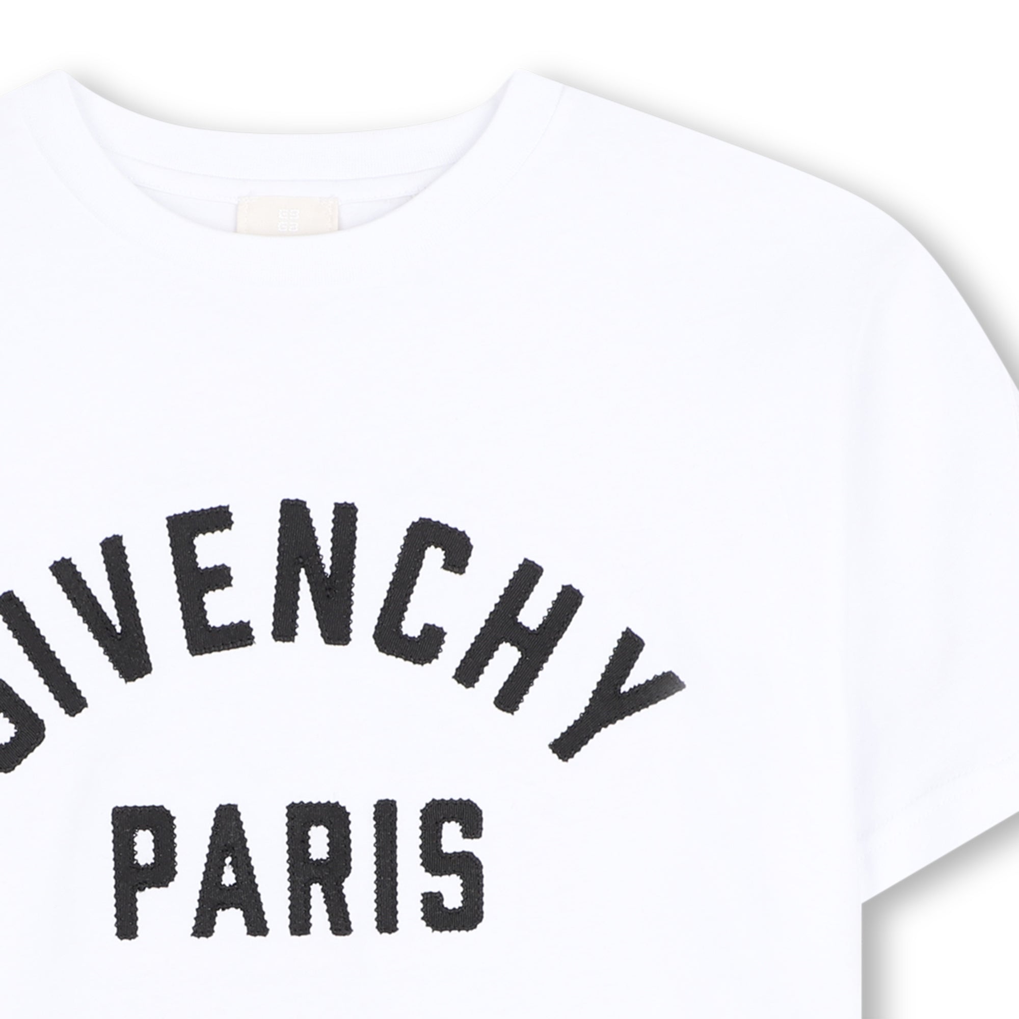 Boys White Logo Cotton T-Shirt