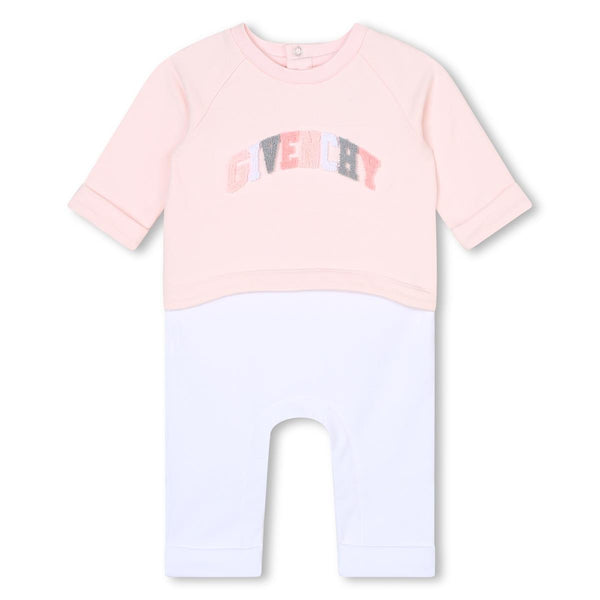Baby Boys & Girls Pink Cotton Babysuit