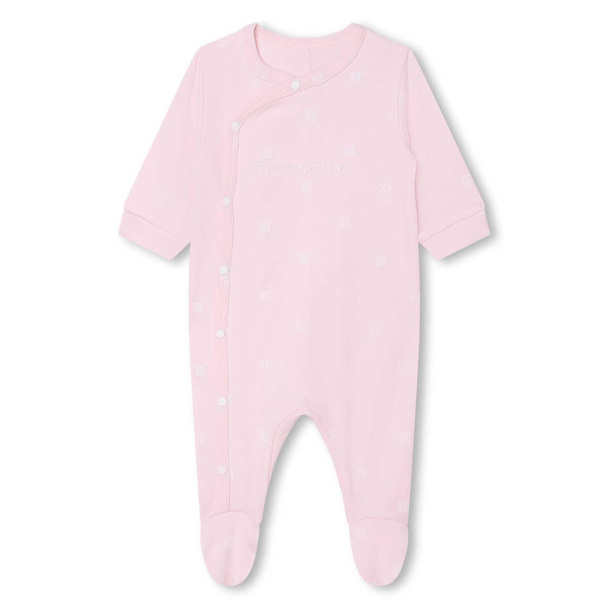 Baby Girls Pink Cotton Babysuit
