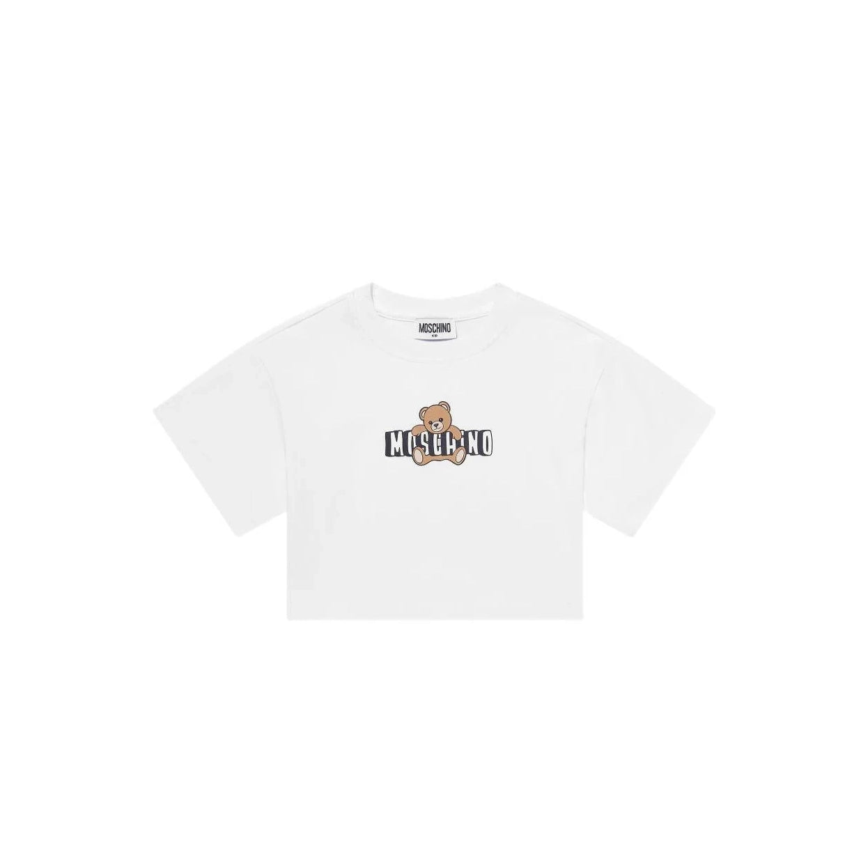 Girls White & Black Bear Printed Cotton Set