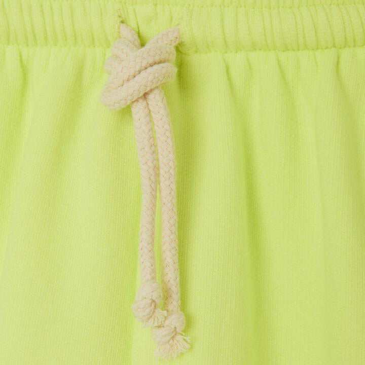 Women Fluo Green Cotton Shorts