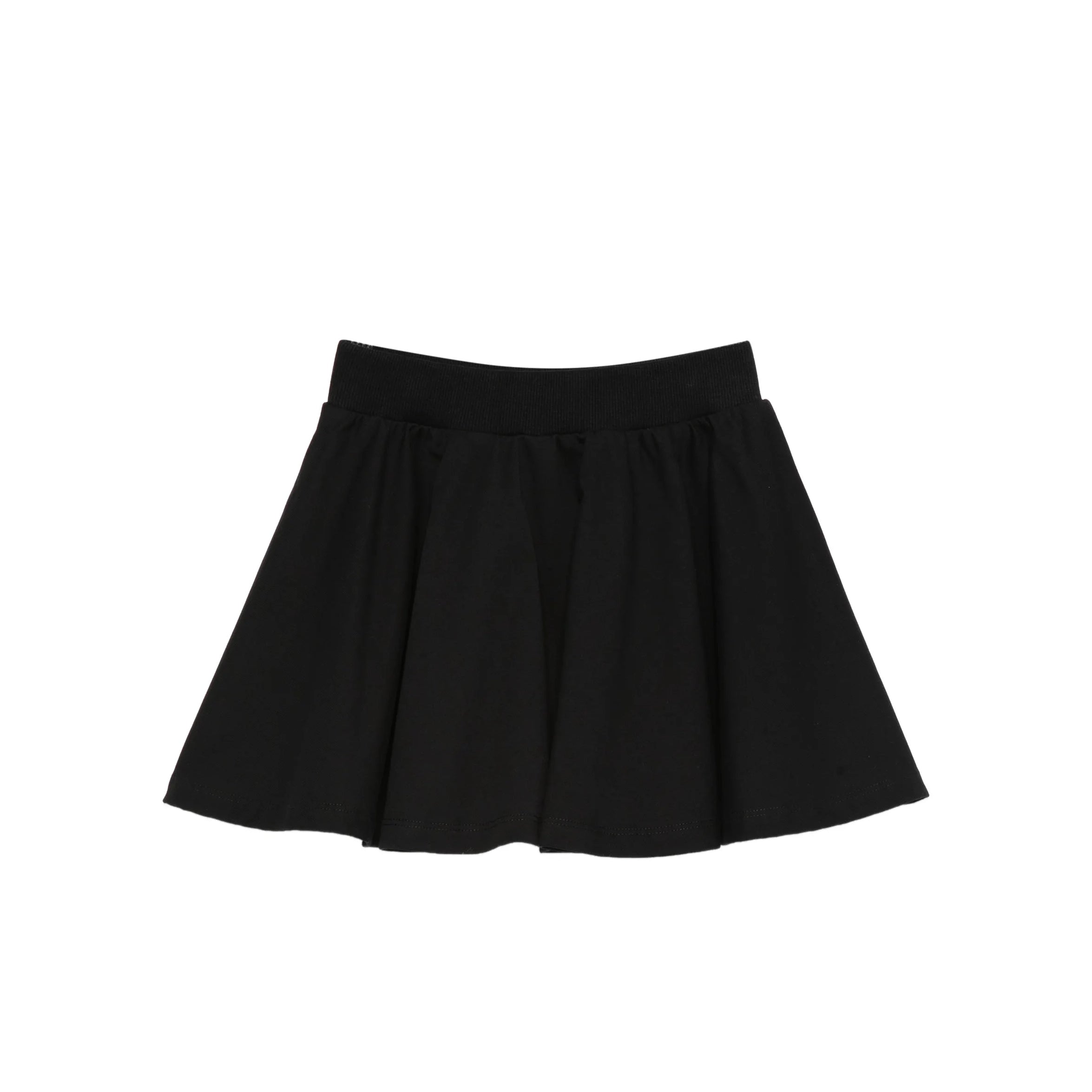 Girls Black Bear Printed Cotton Skirt