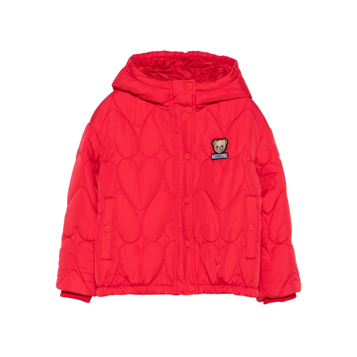 Girls Red Hooded Padded Jacket