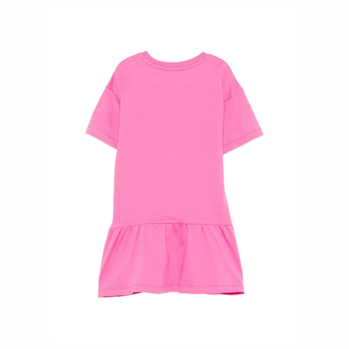 Girls Pink Bear Printed Cotton Dress