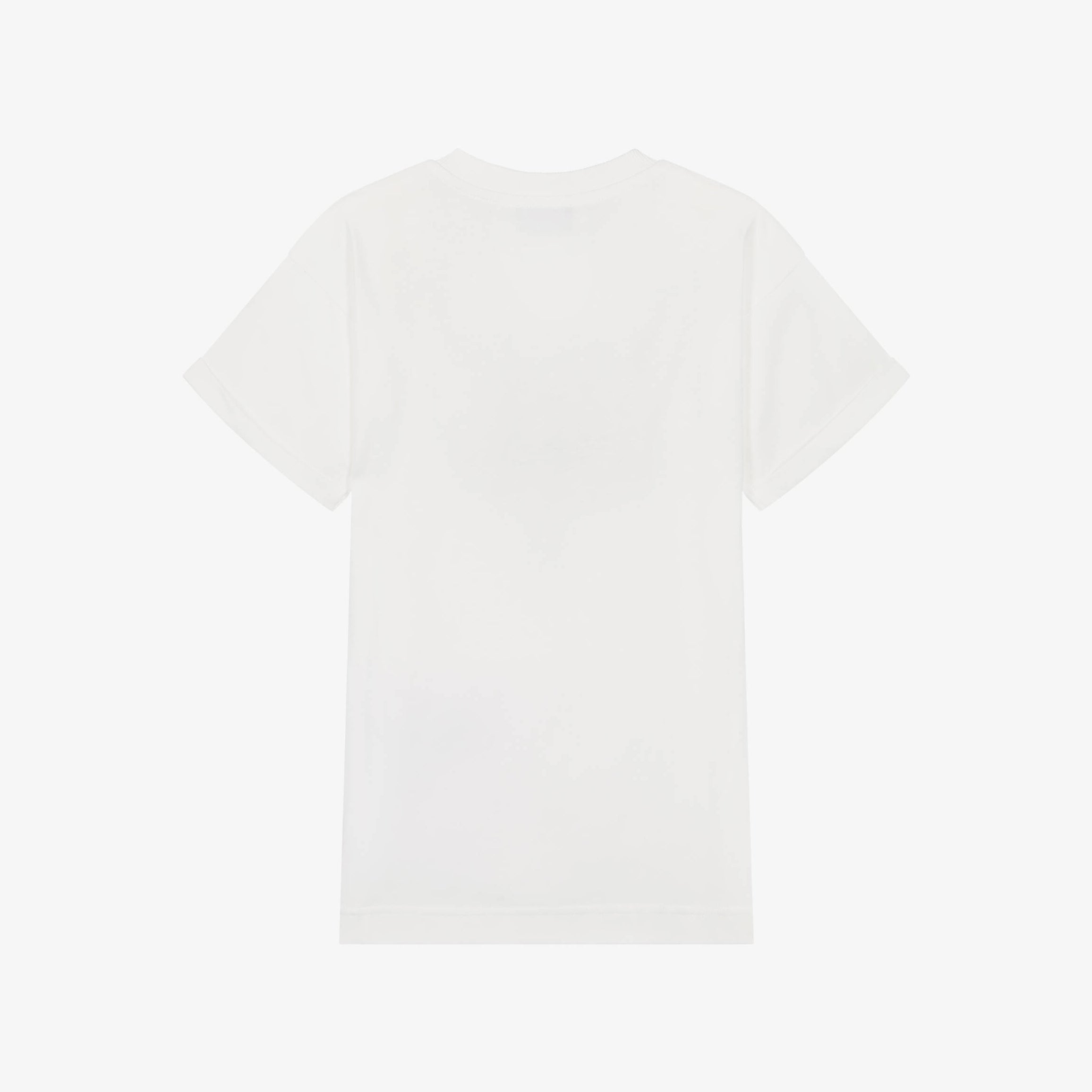 Girls White Logo Cotton Dress