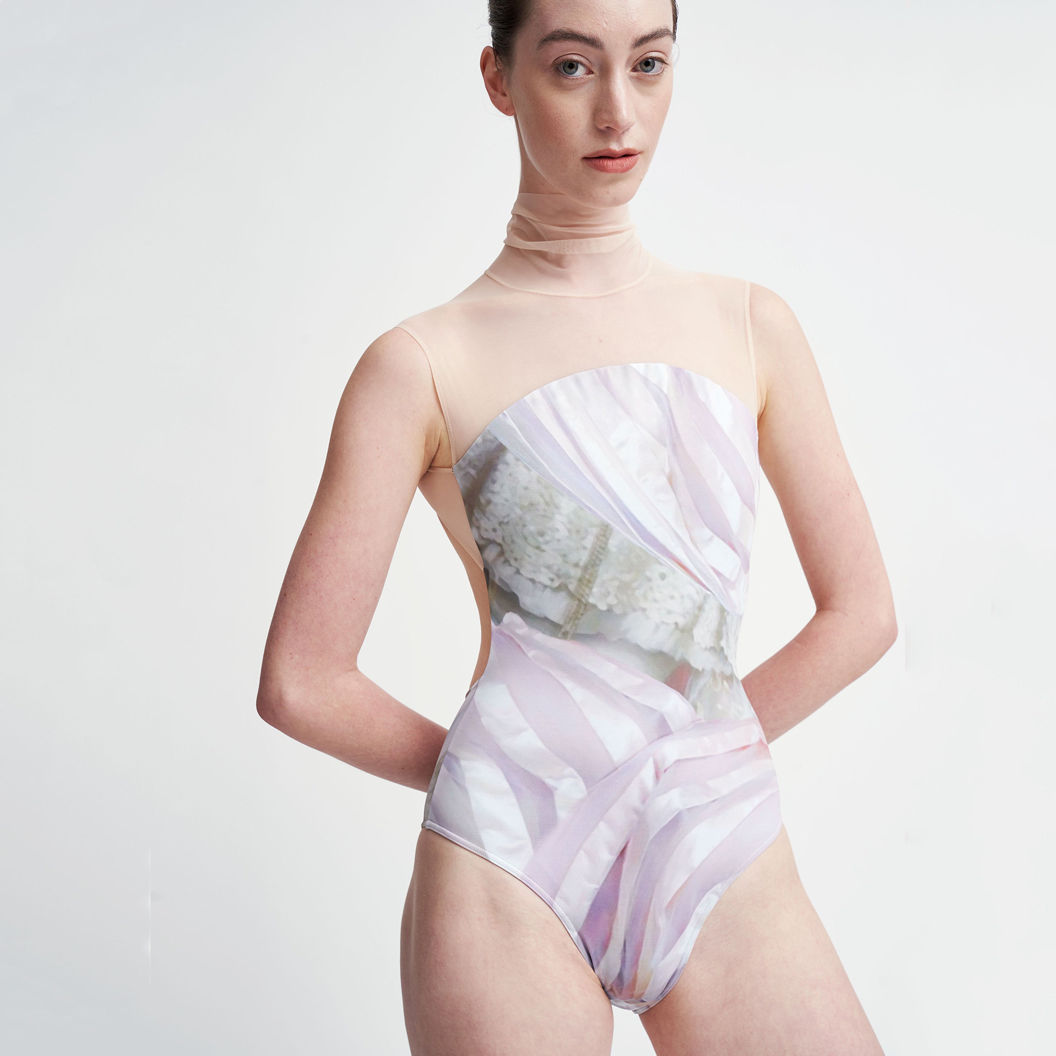 Girls Light Pink Ballet Onesies