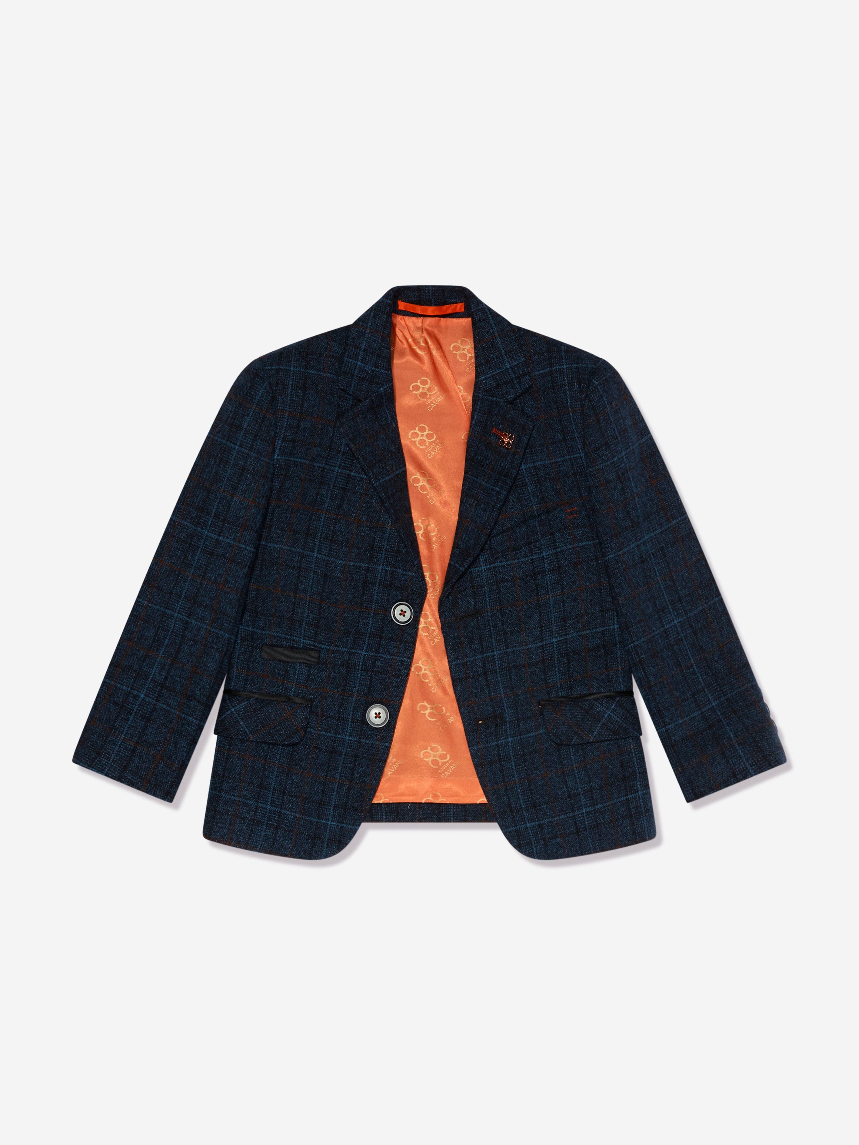House Of Cavani Boys Cody Tweed Suit in Blue