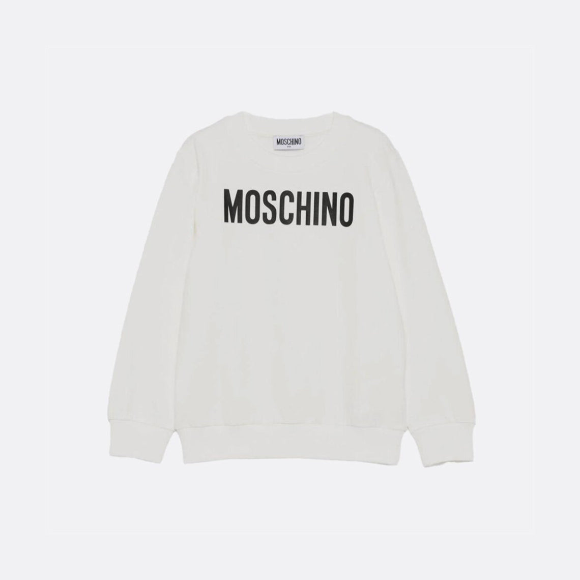 Boys & Girls White Logo Cotton Sweatshirt