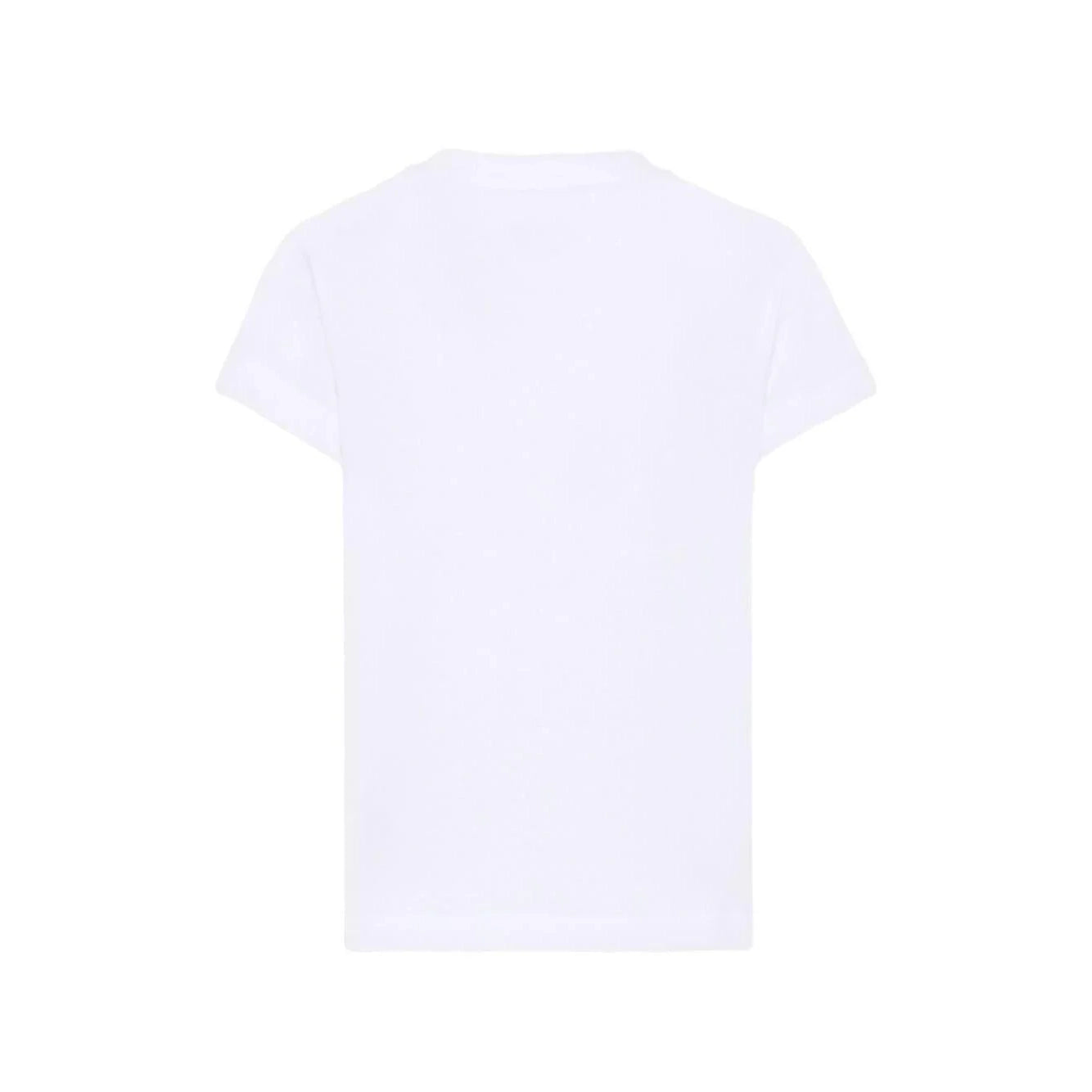 Boys & Girls White Bear Printed Cotton T-Shirt