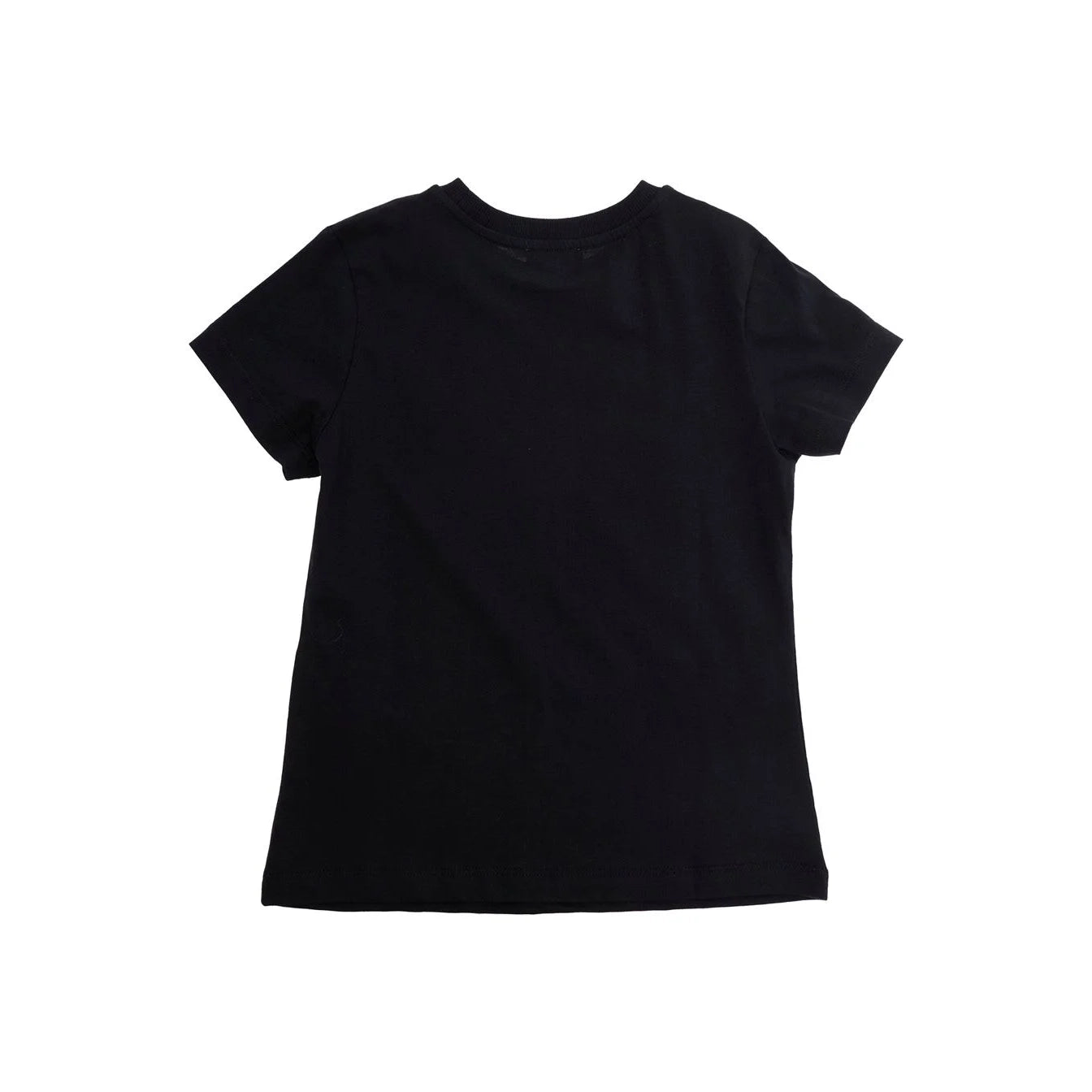 Boys & Girls Black Bear Printed Cotton T-Shirt