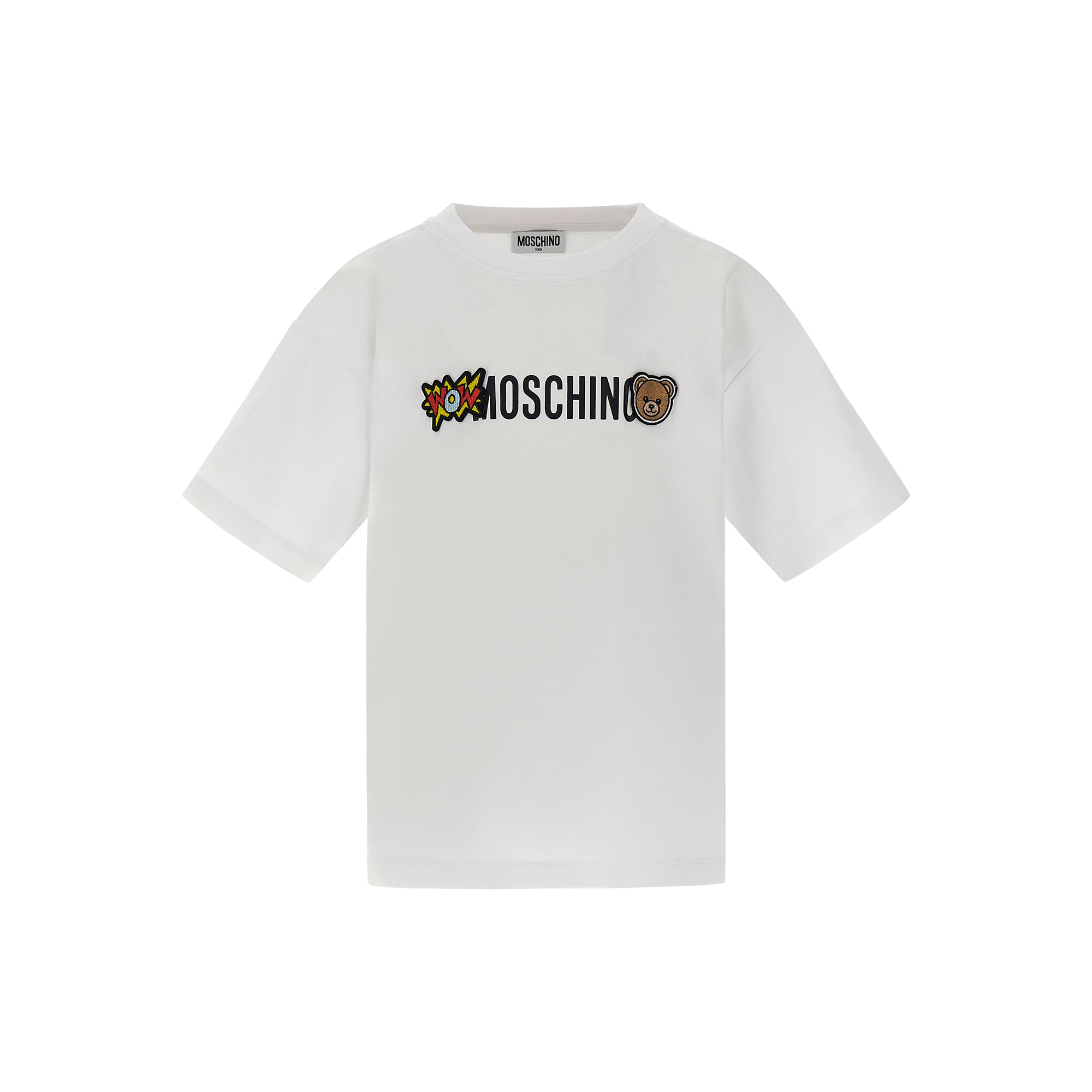 Boys & Girls White Logo Cotton T-Shirt
