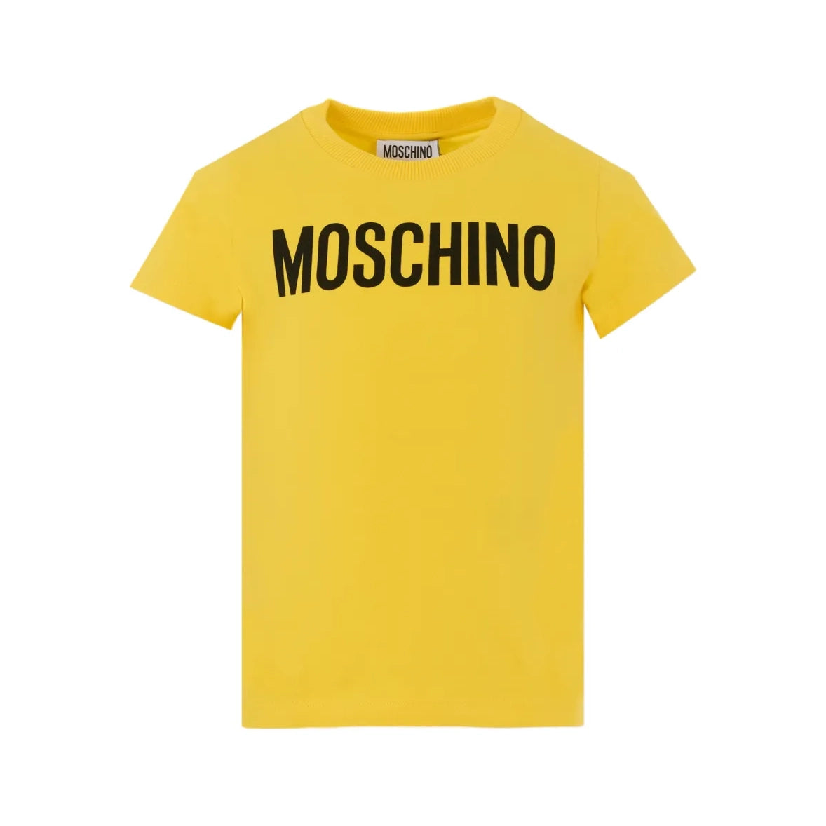Boys & Girls Yellow Logo Cotton T-Shirt