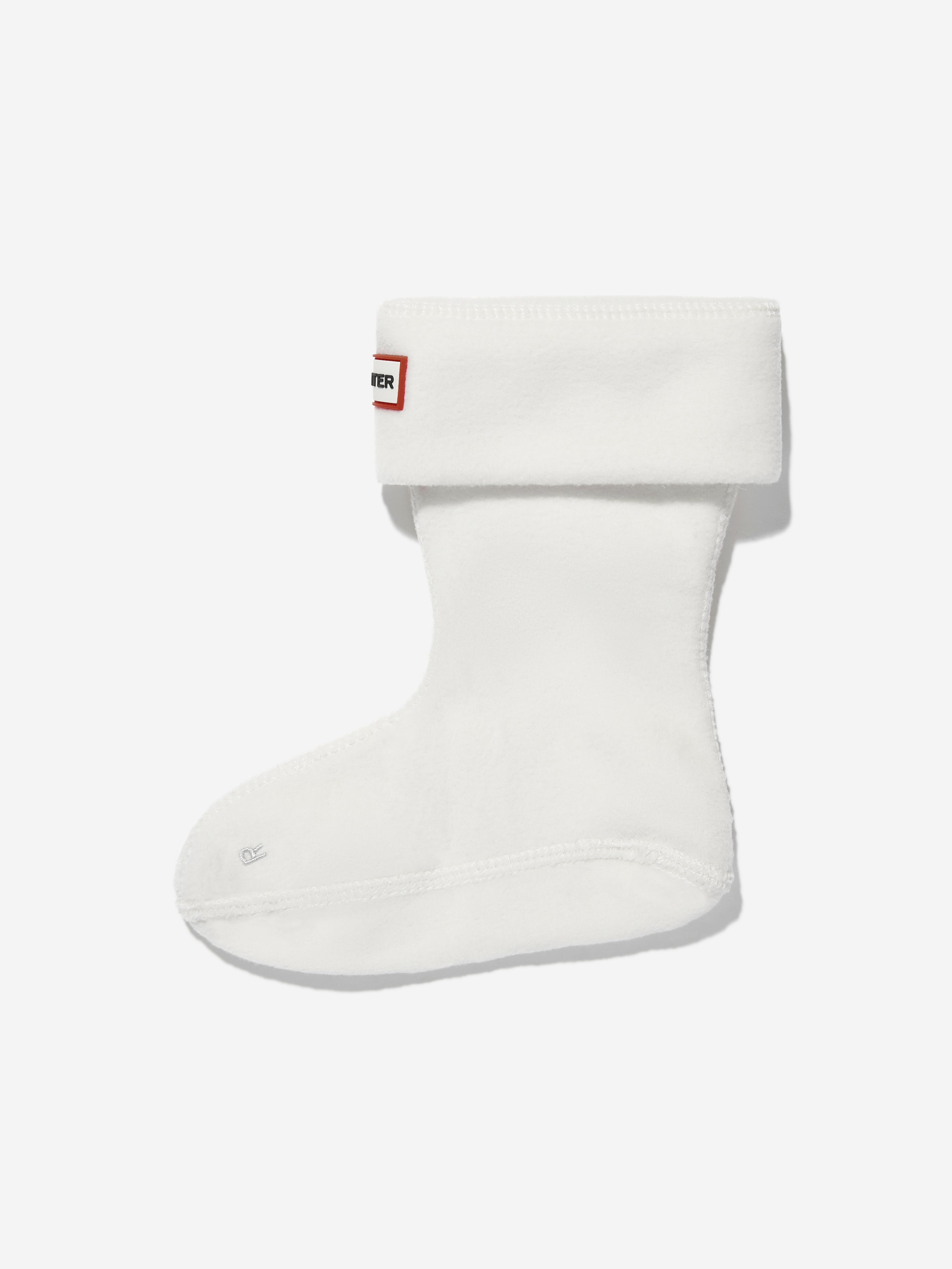 Kids Recycled Fleece Boot Socks in White