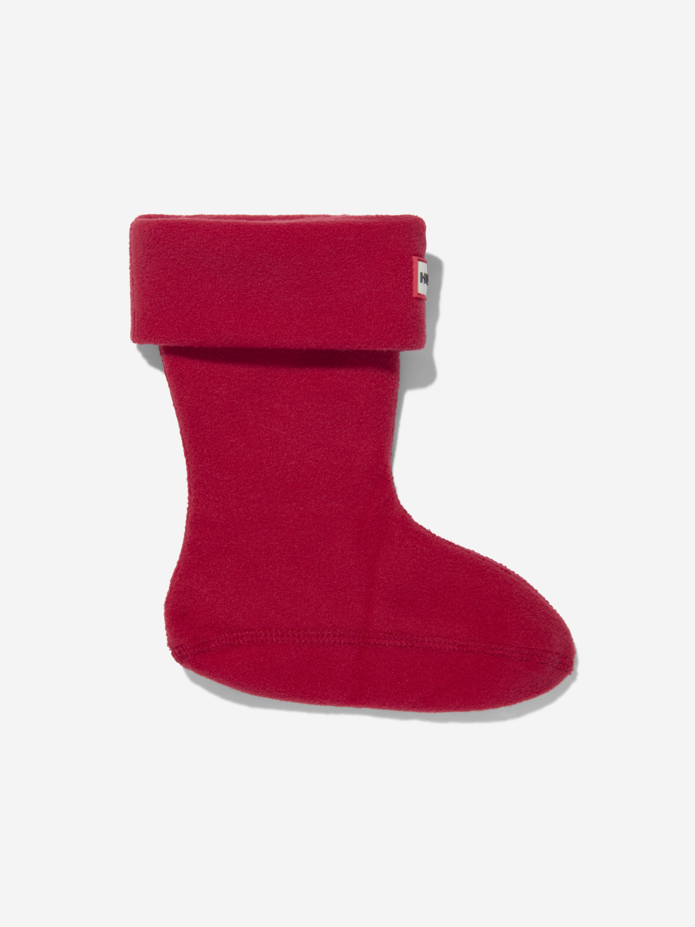 Kids Recycled Fleece Boot Socks in Yellow