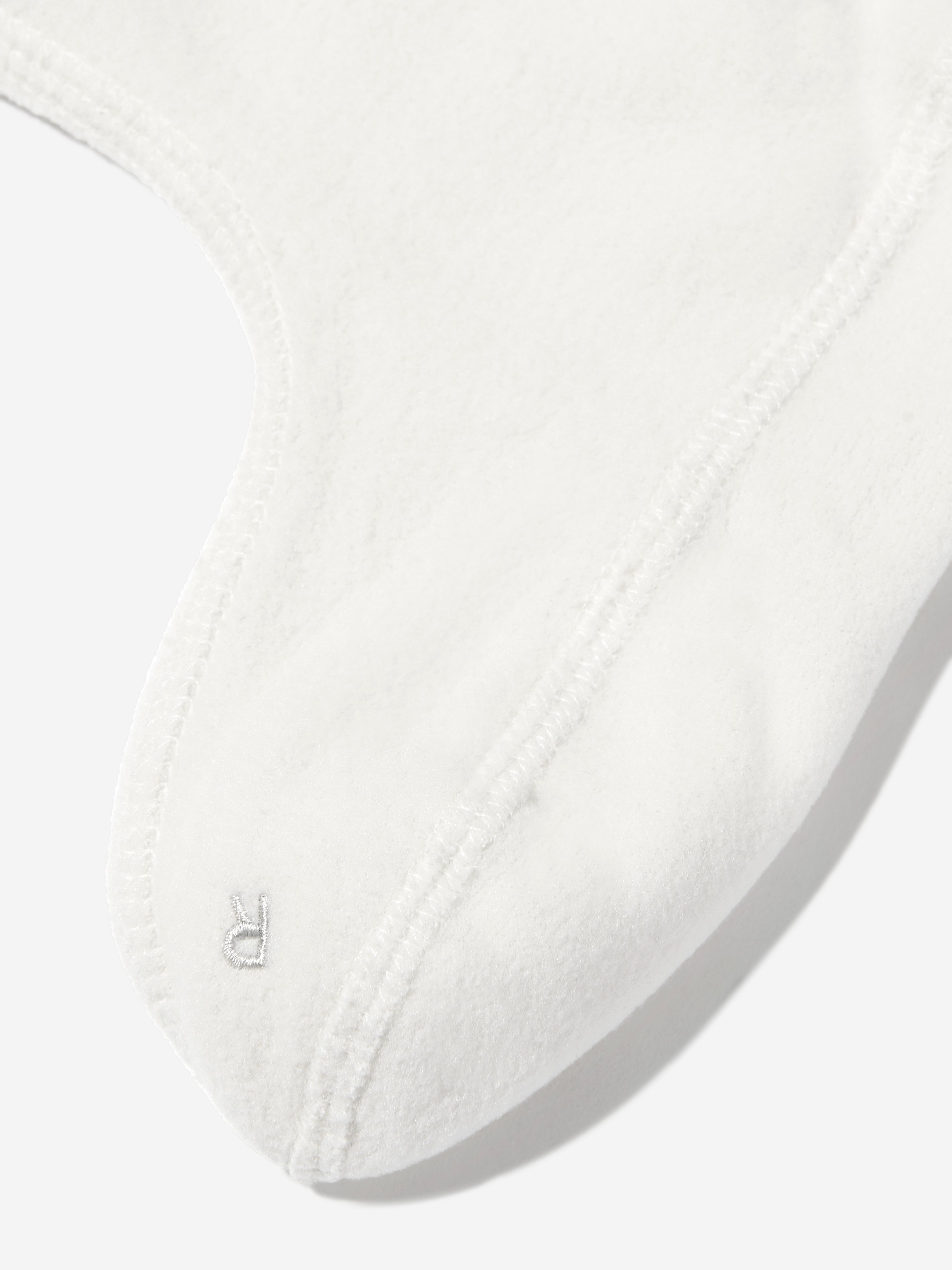 Kids Recycled 6 Stitch Cable Boot Socks in White