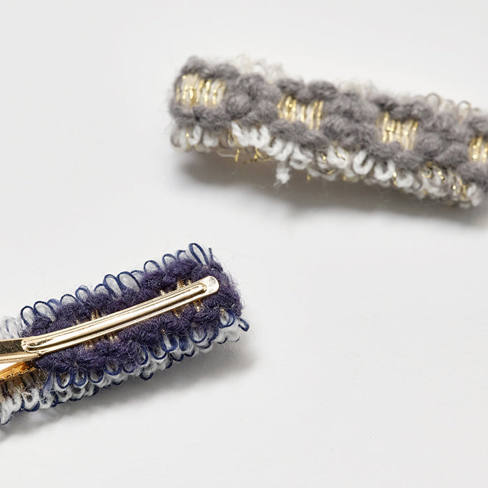 Barrettes Marine & Grises Fille (Lot de 2)