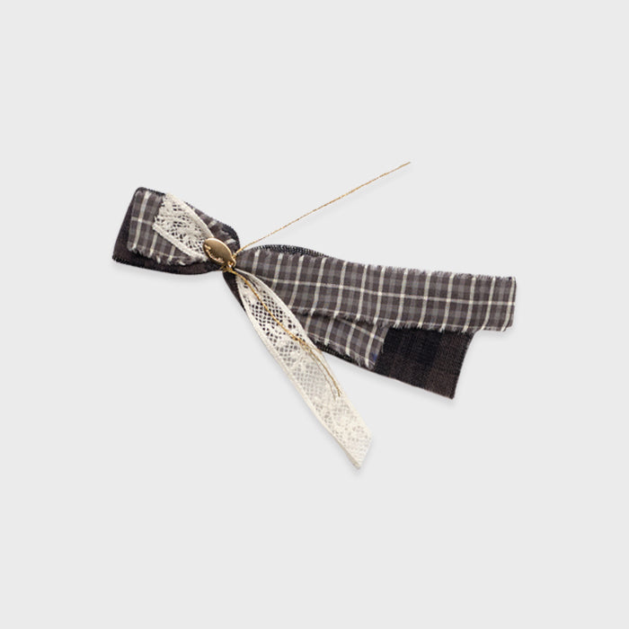 Barrette à cheveux à carreaux verts pour filles