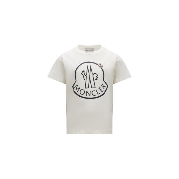 Boys & Girls White Logo Cotton T-Shirt