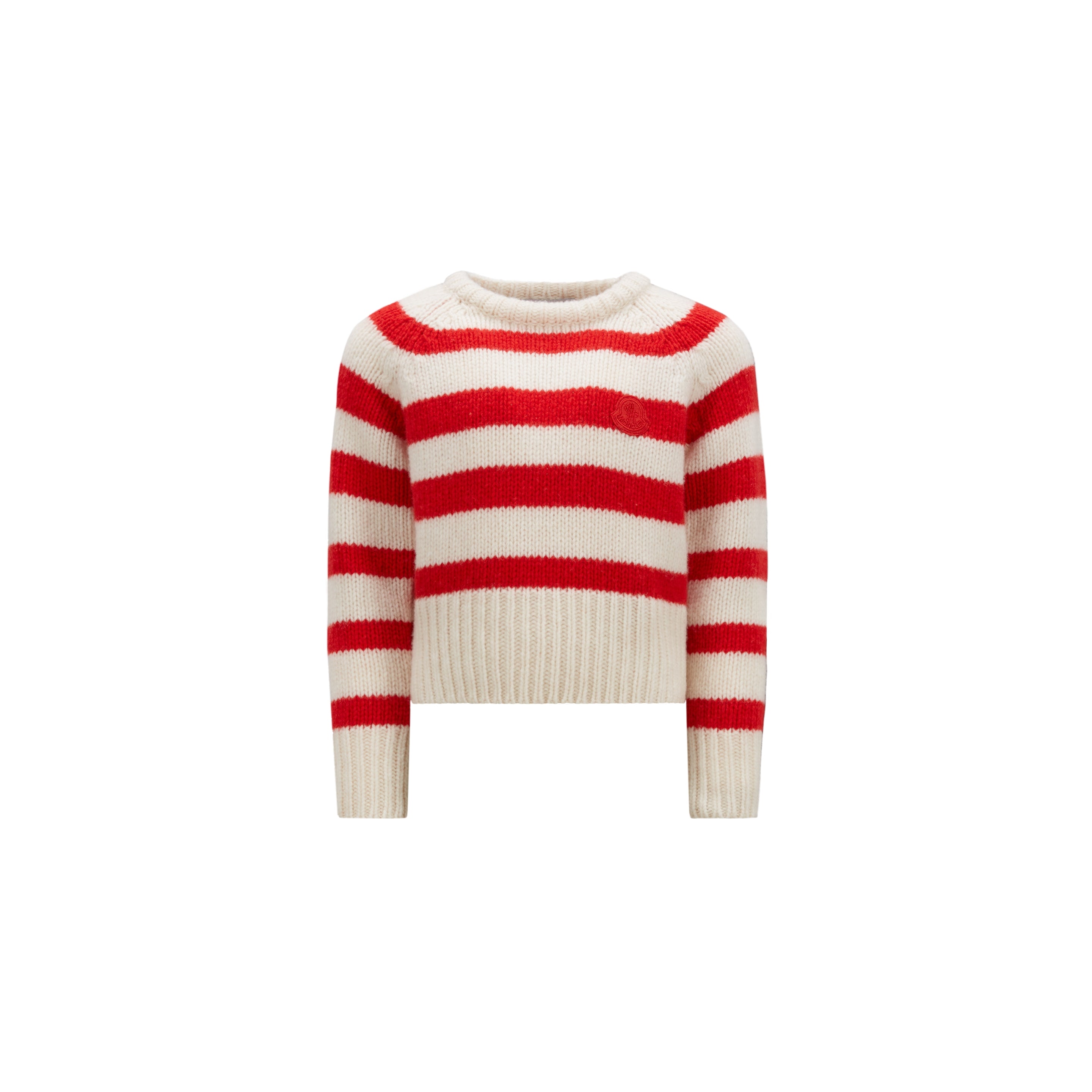 Girls Red Stripes Wool Sweater