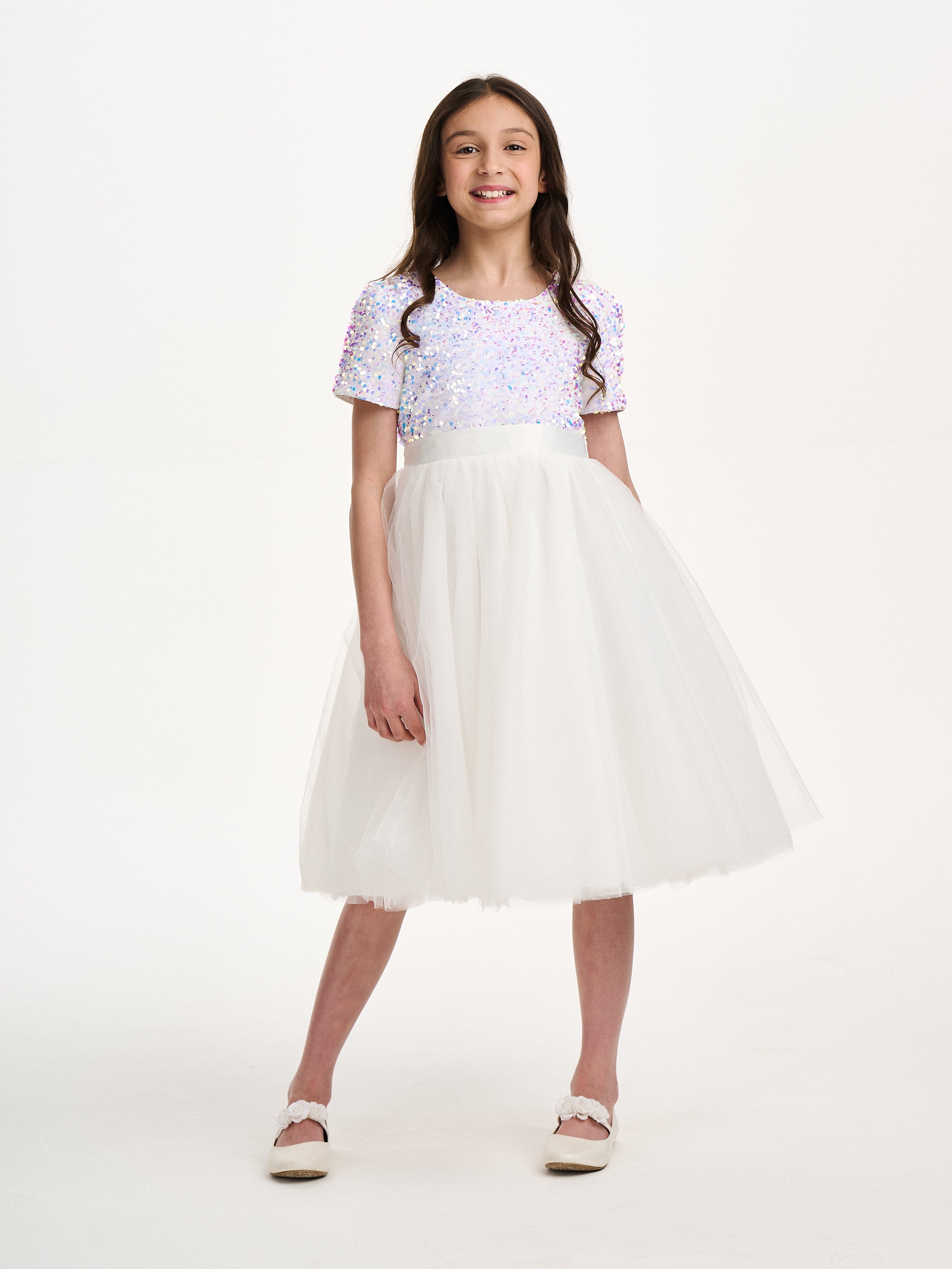 Girls Diamond Dazzle Dress in Blue