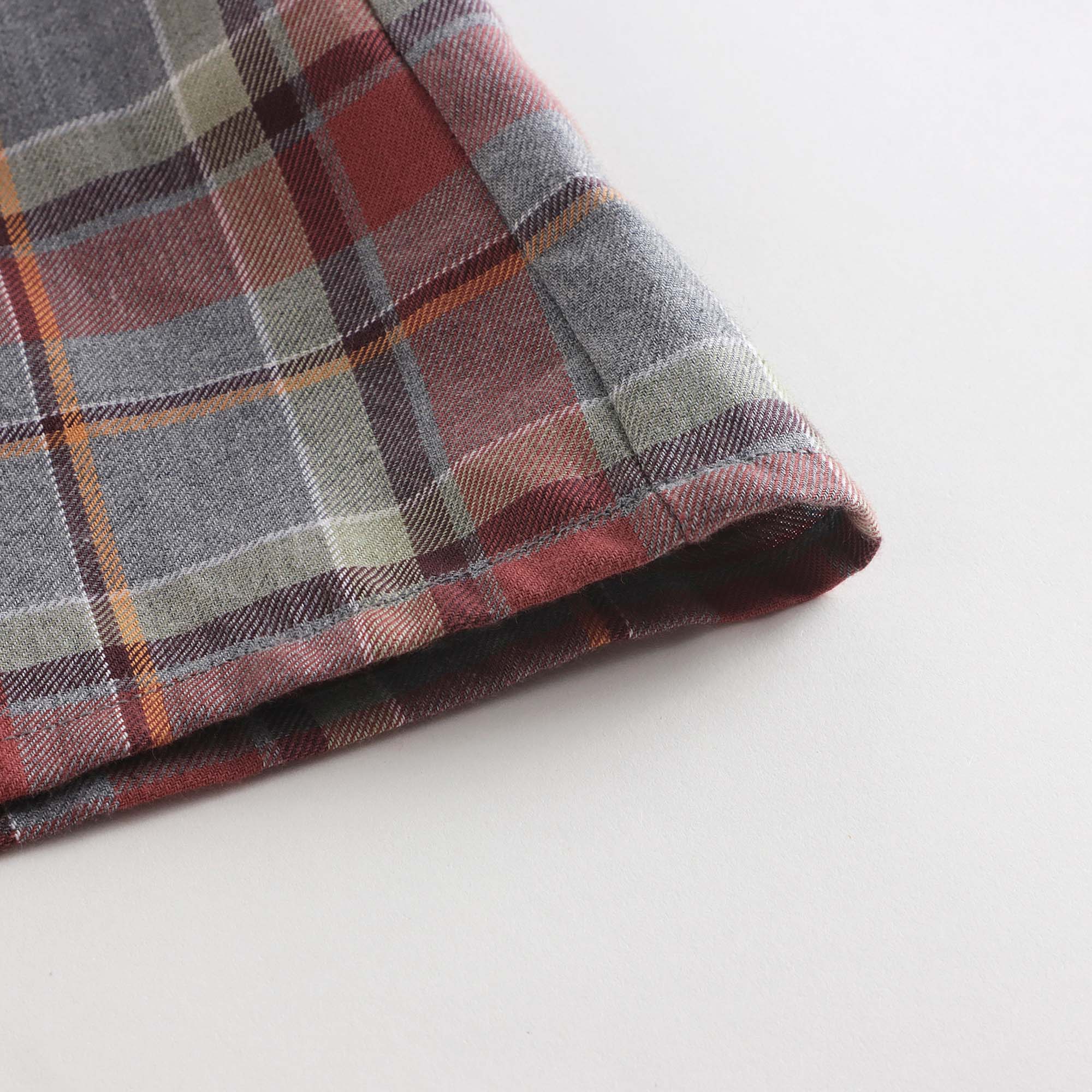 Baby Girls Wine Red Check Cotton Blouse