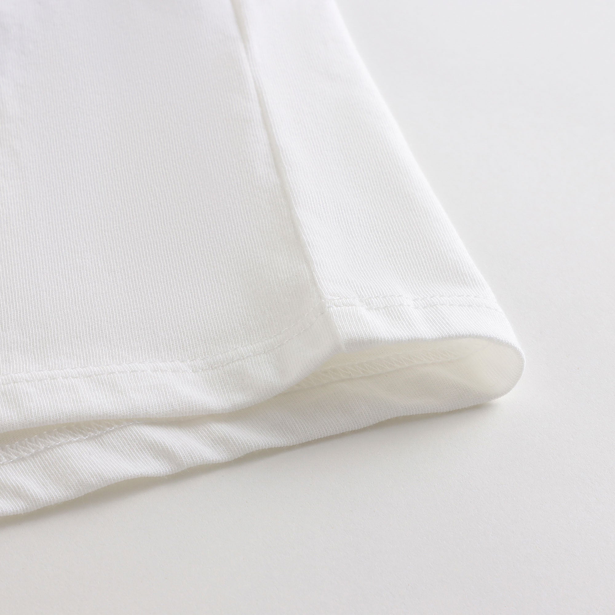 Girls White Cotton T-Shirt