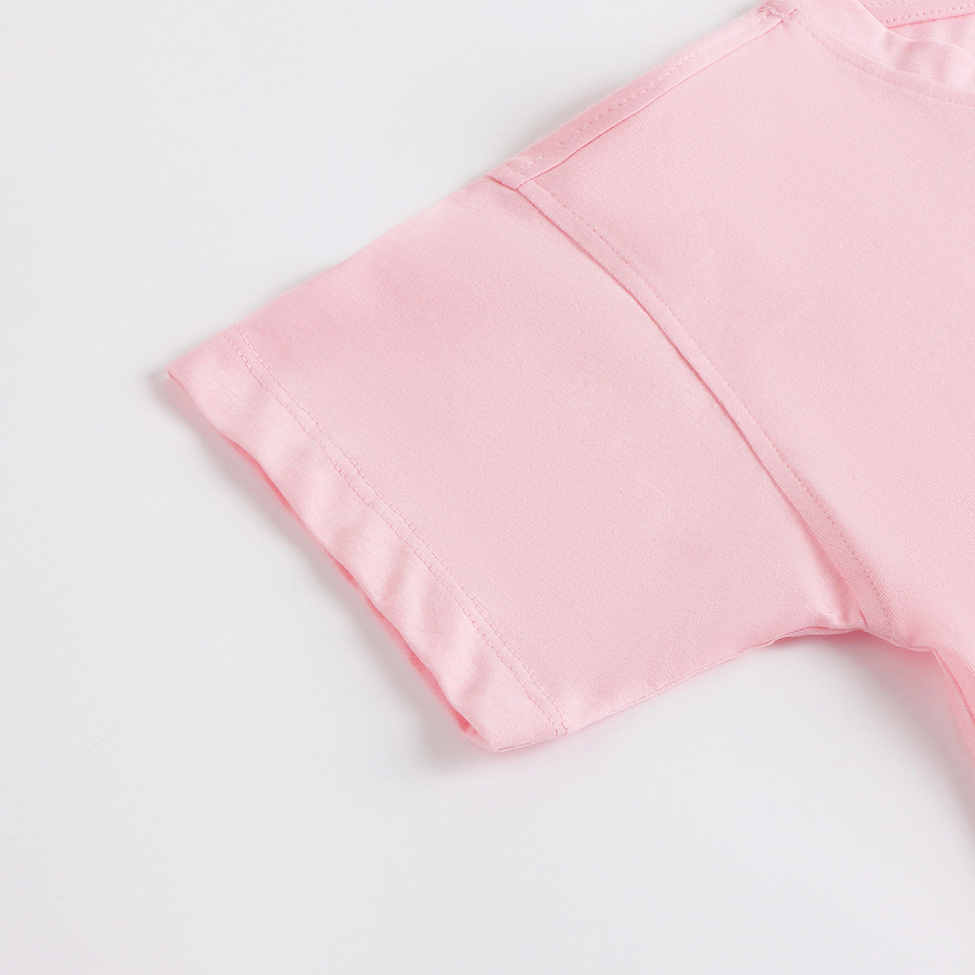 Girls Pink Circular Logo Cotton T-Shirt