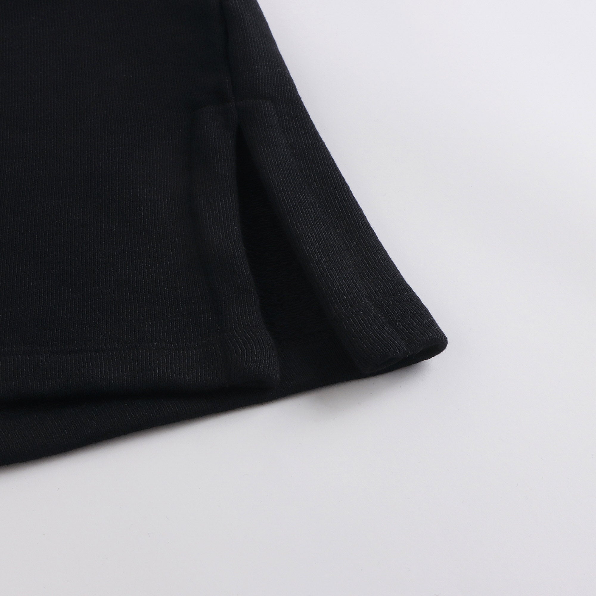 Girls Black Printed Logo Cotton Dress