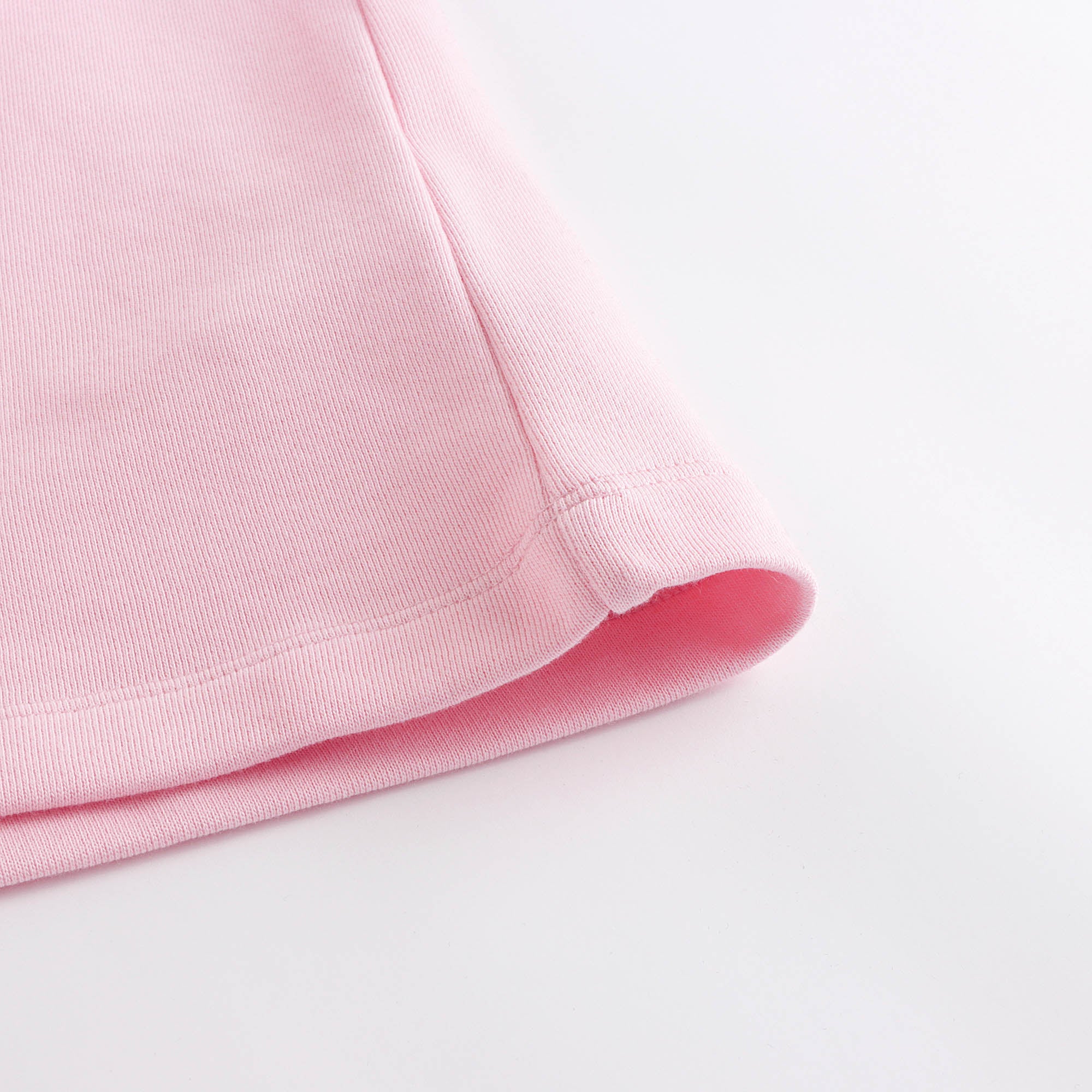 Girls Pink Circular Logo Cotton Dress