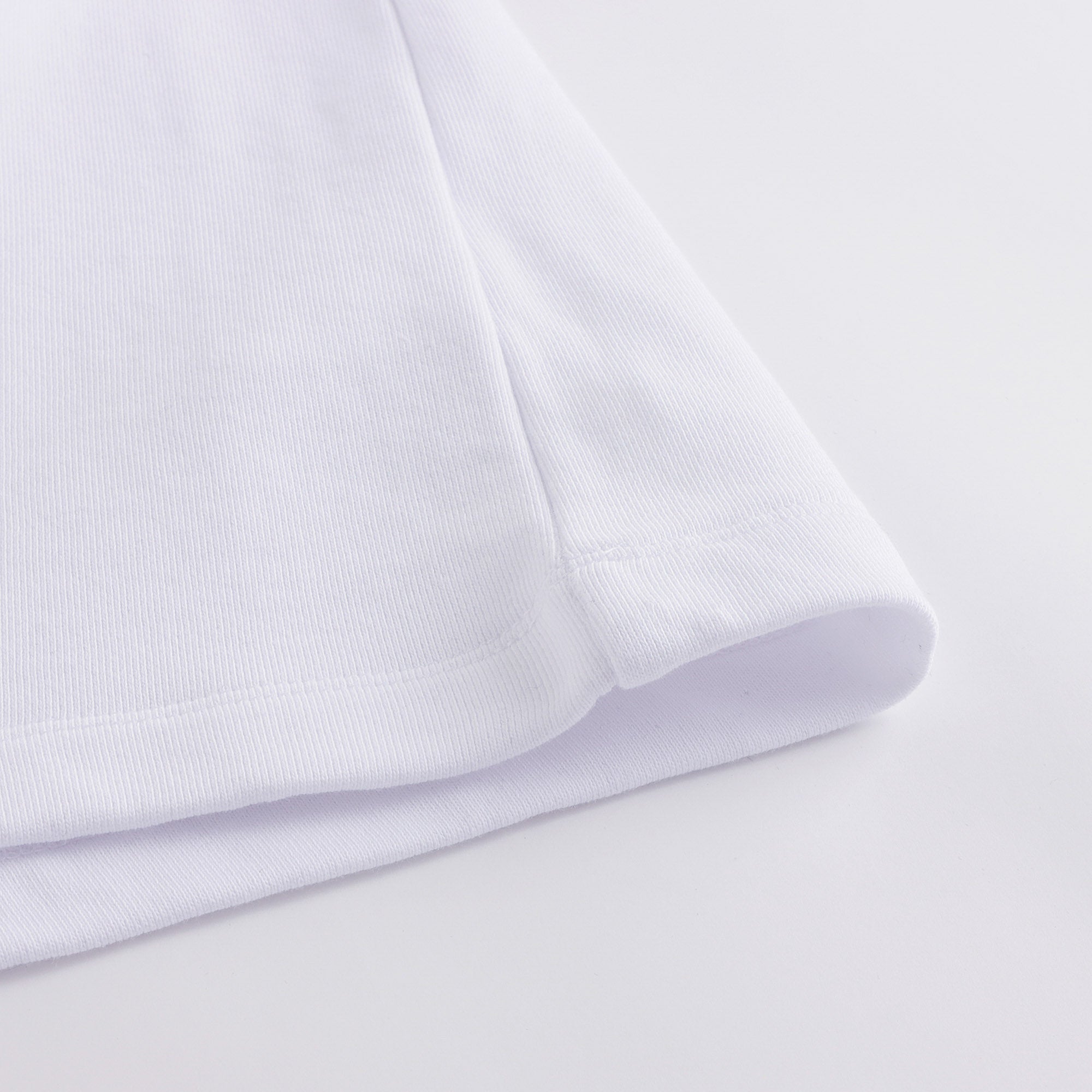 Girls White Circular Logo Cotton Dress