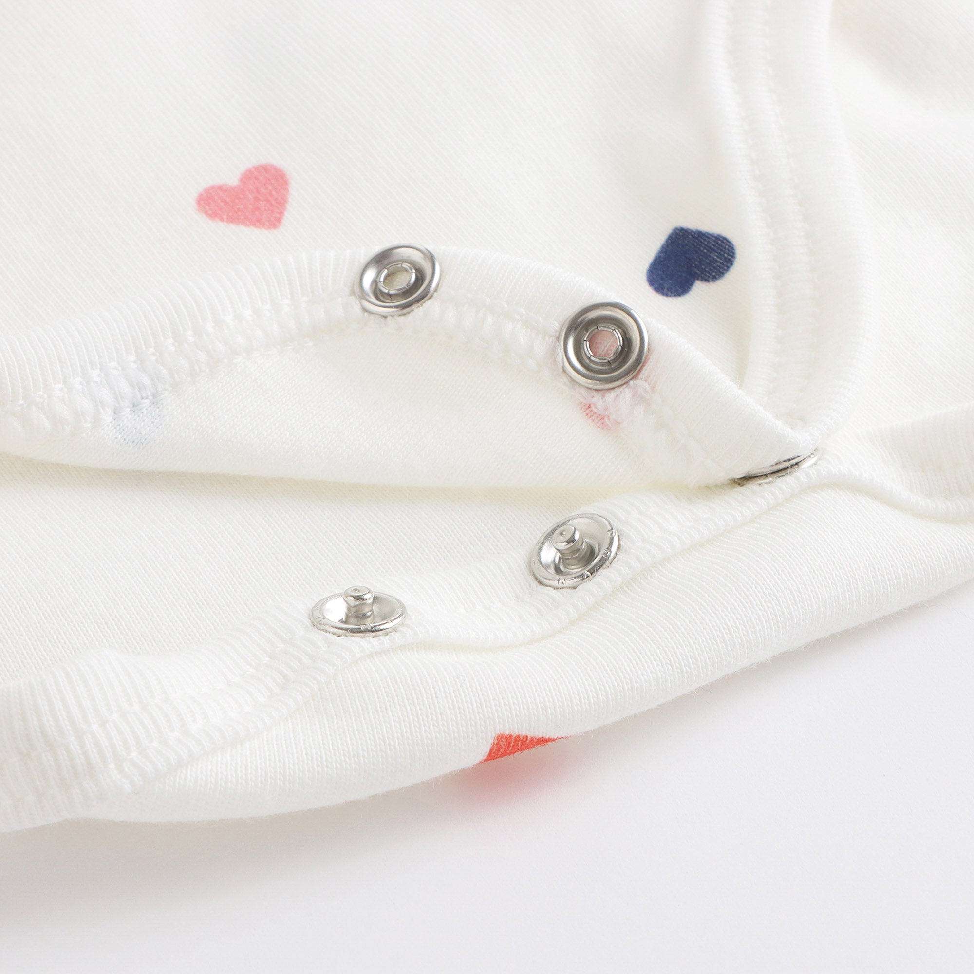 Baby Boys & Girls Multicolor Heart Cotton Babysuit