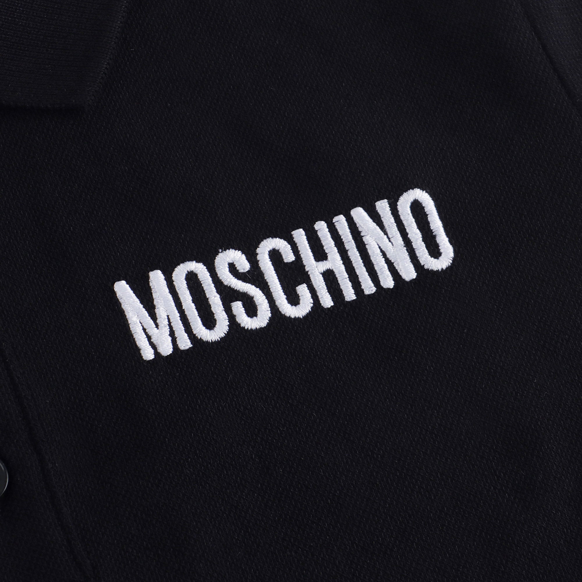 Boys Black Cotton Polo Shirt