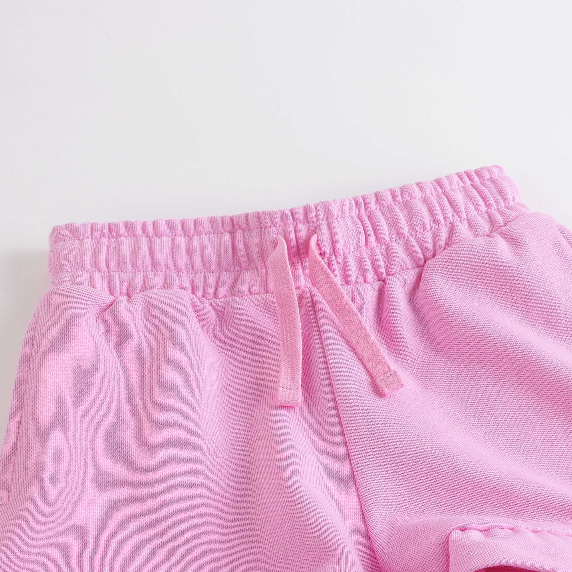 Girls Pink Cotton Shorts