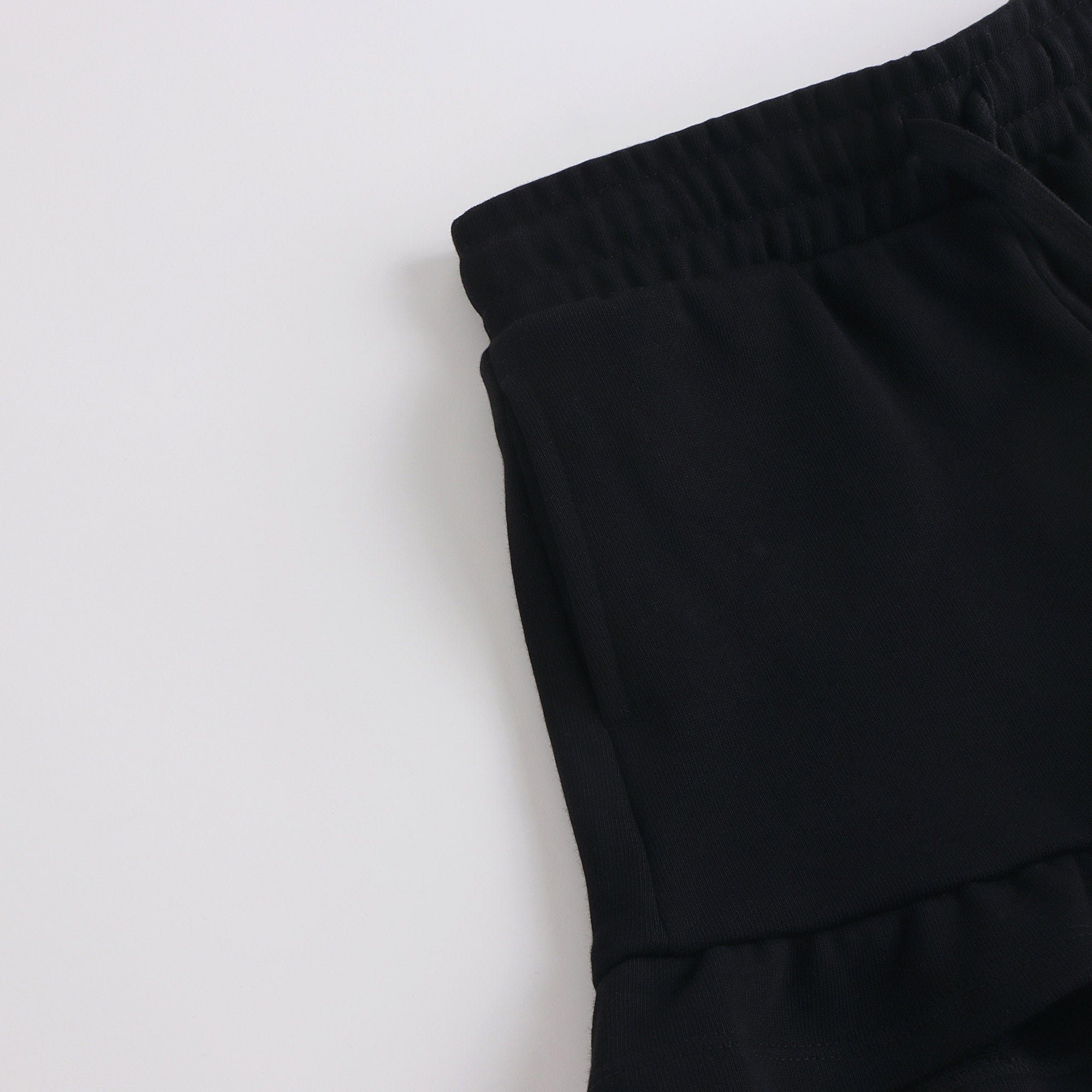 Girls Black Cotton Shorts