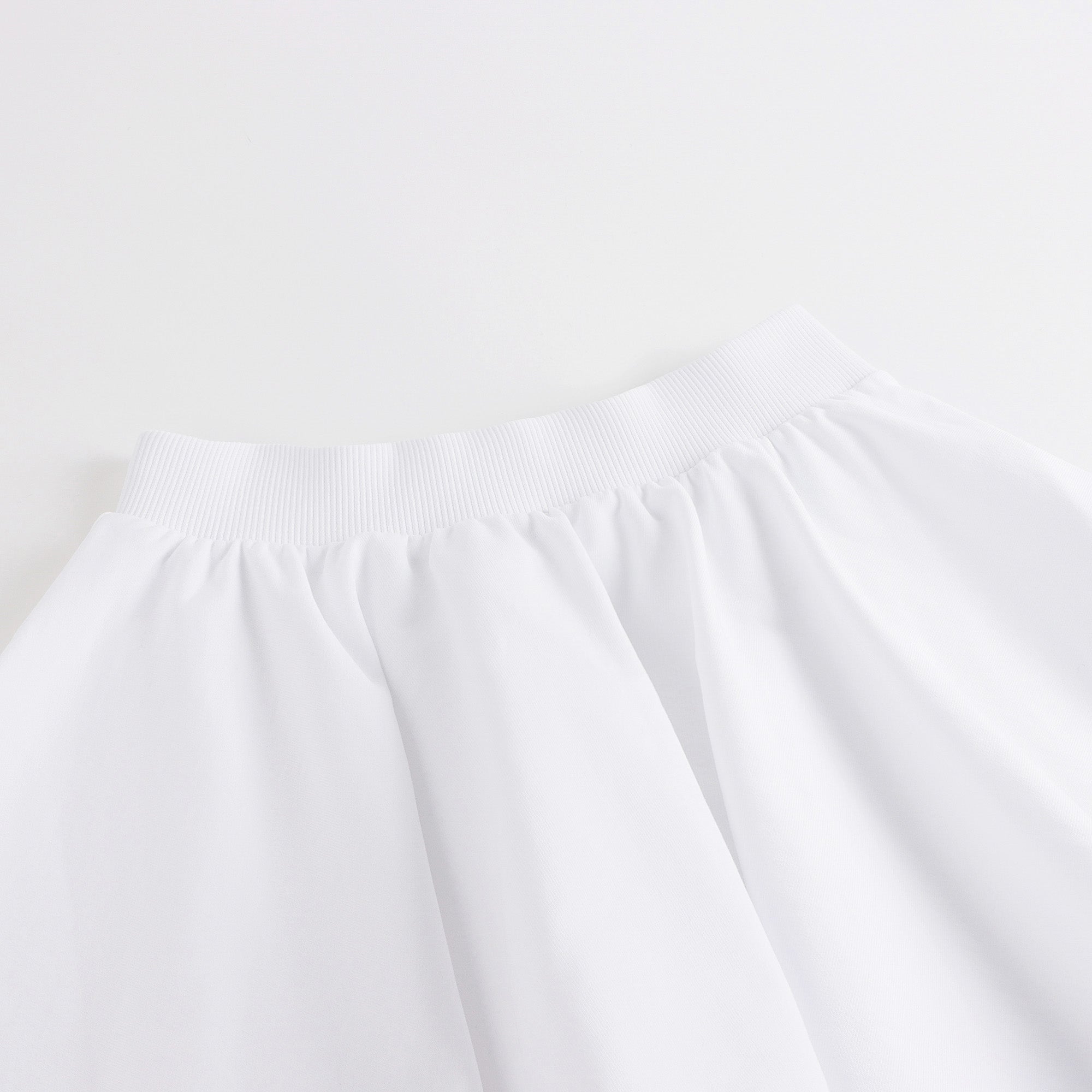 Girls White Bear Printed Cotton Skirt