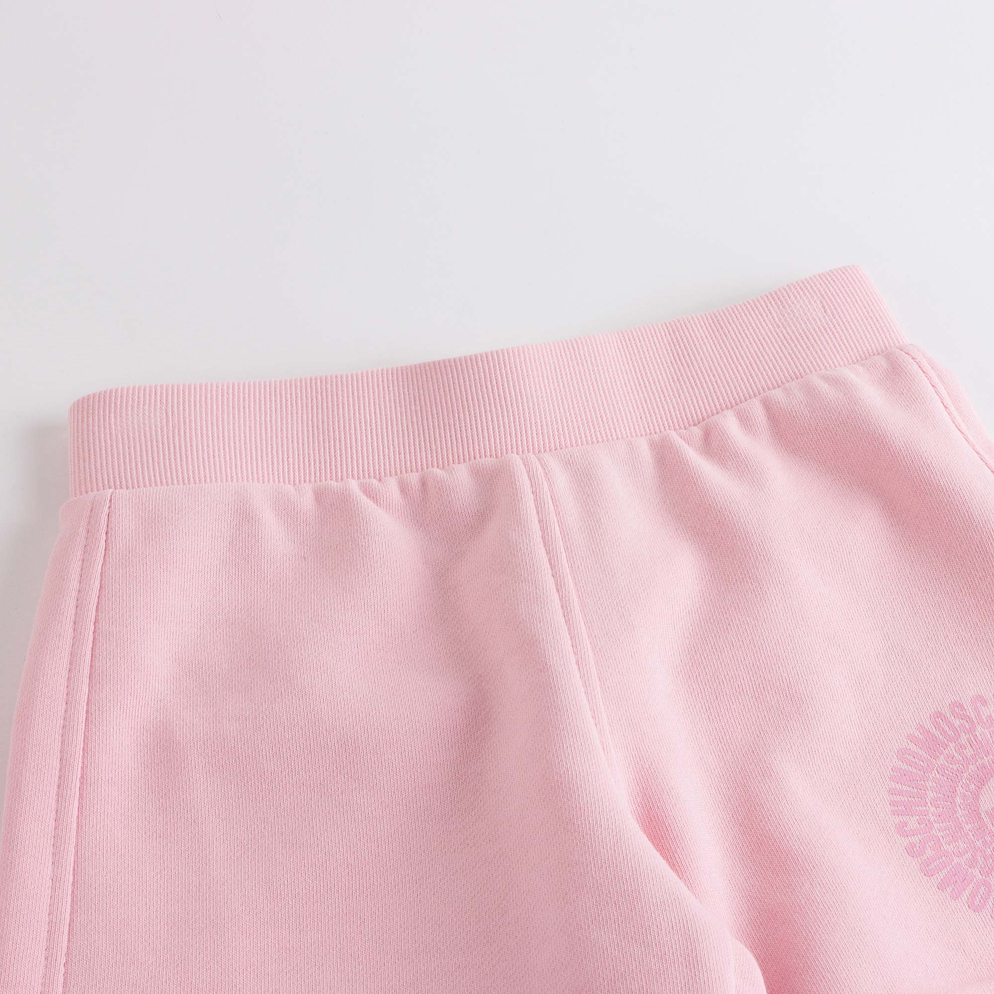 Girls Light Pink Cotton Shorts
