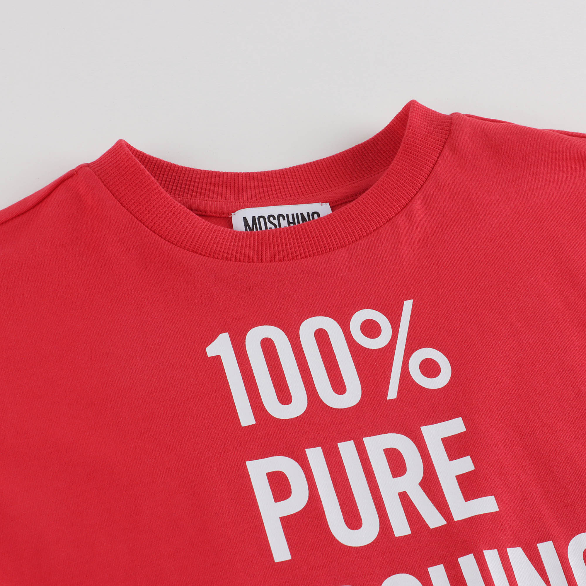 Girls Red Logo Cotton Dress