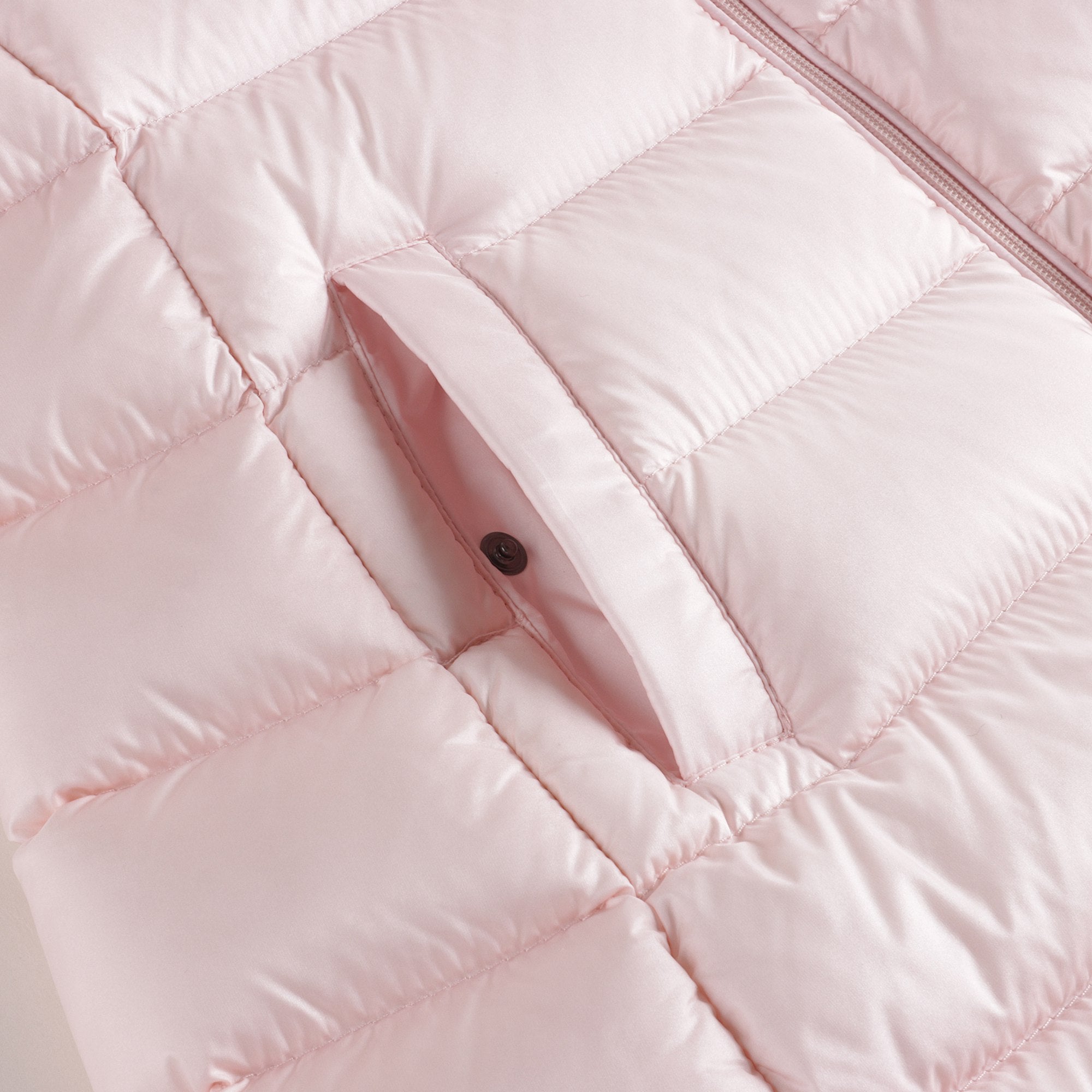 Baby Girls Light Pink "MAJEURE" Padded Down Coat