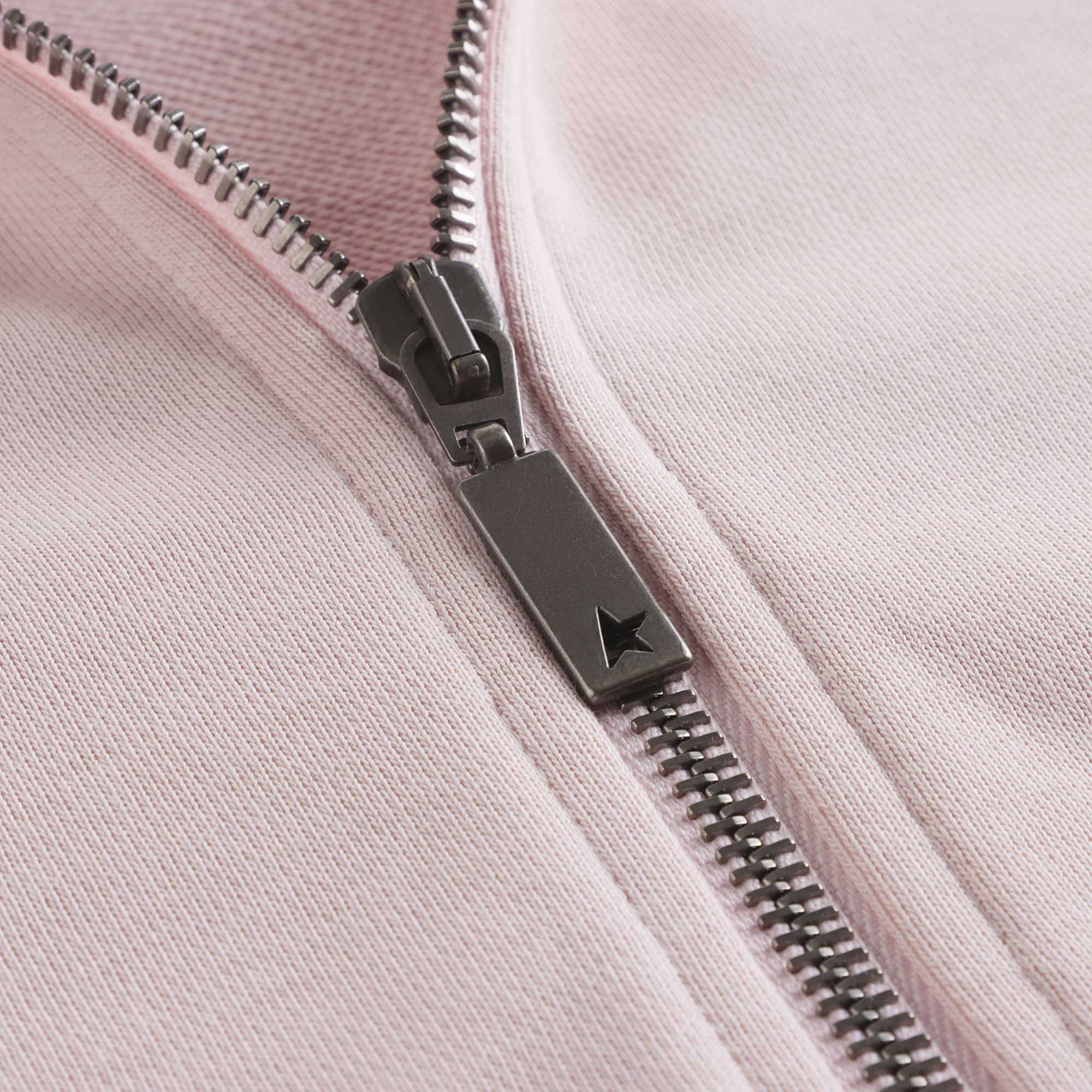 Girls Pink Cotton Zip-Up Top