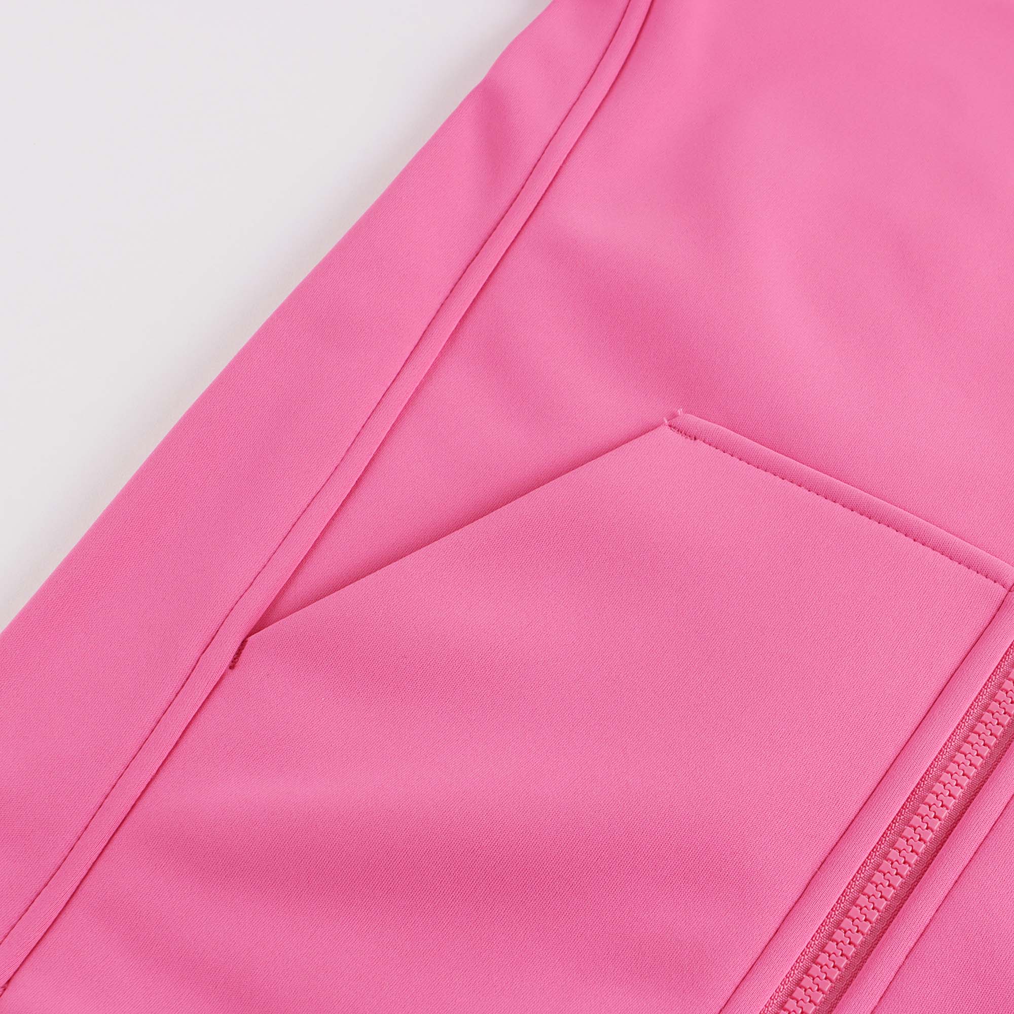 Girls Pink Zip-Up Top