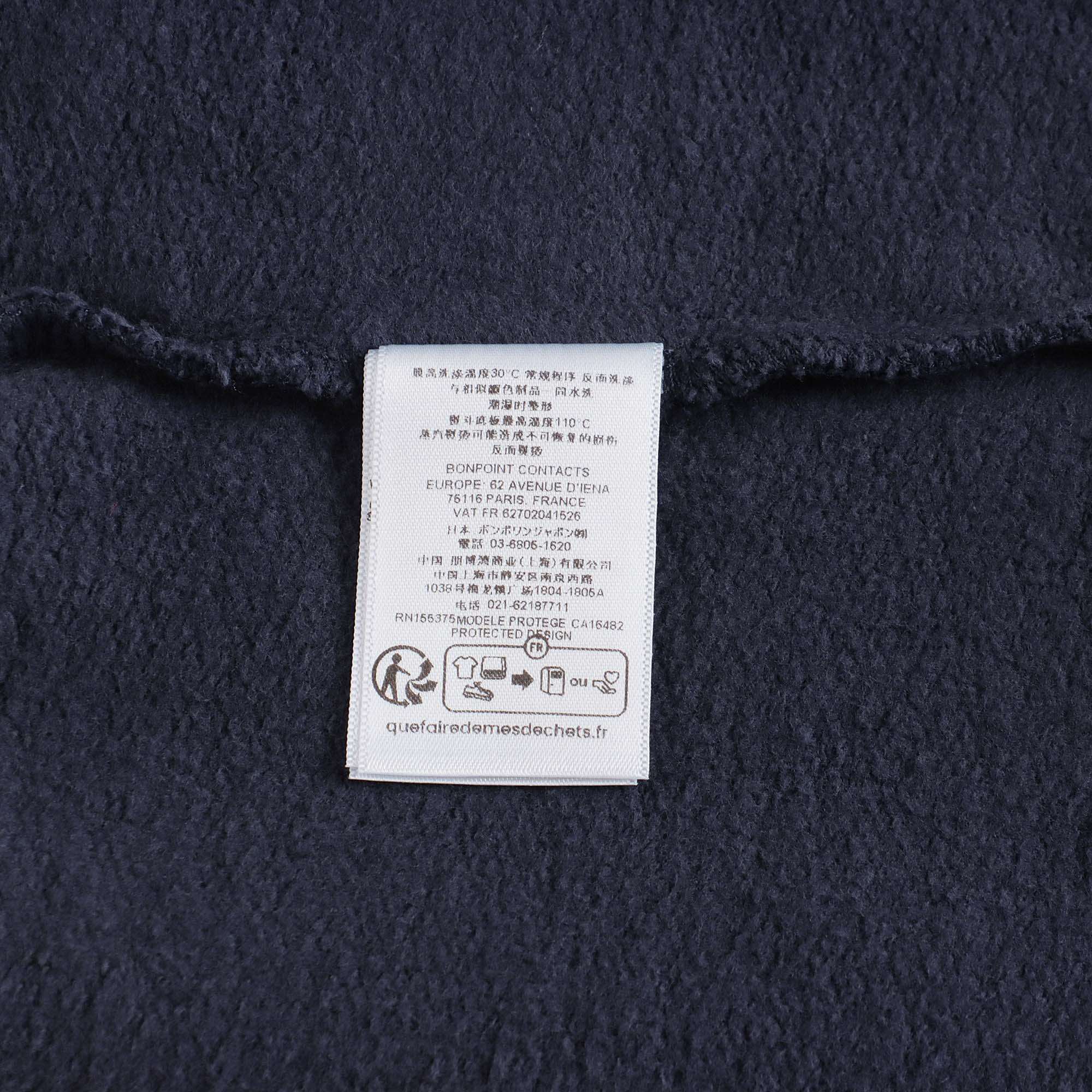Girls Navy Logo Cotton Sweatshirt