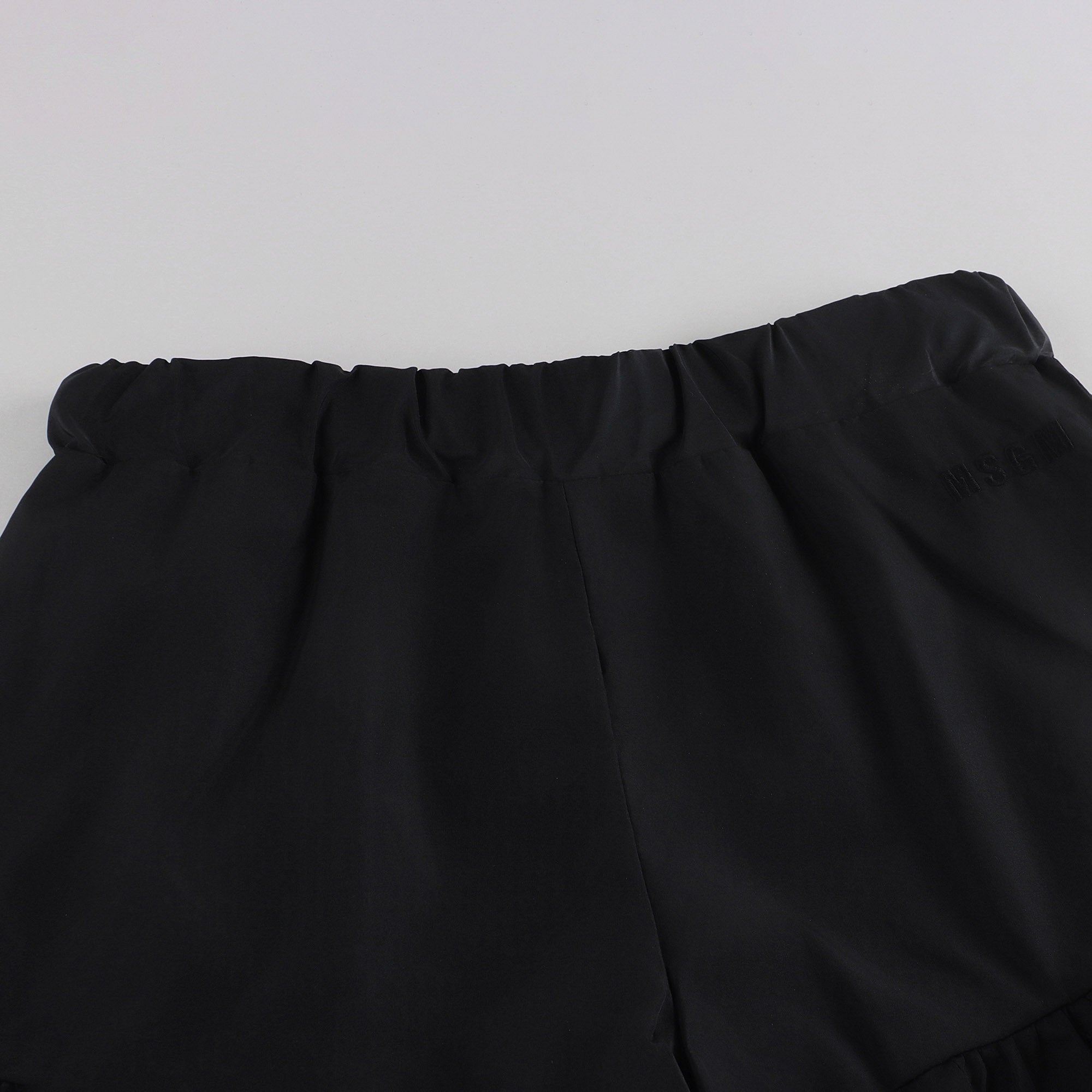 Girls Black Cotton Shorts