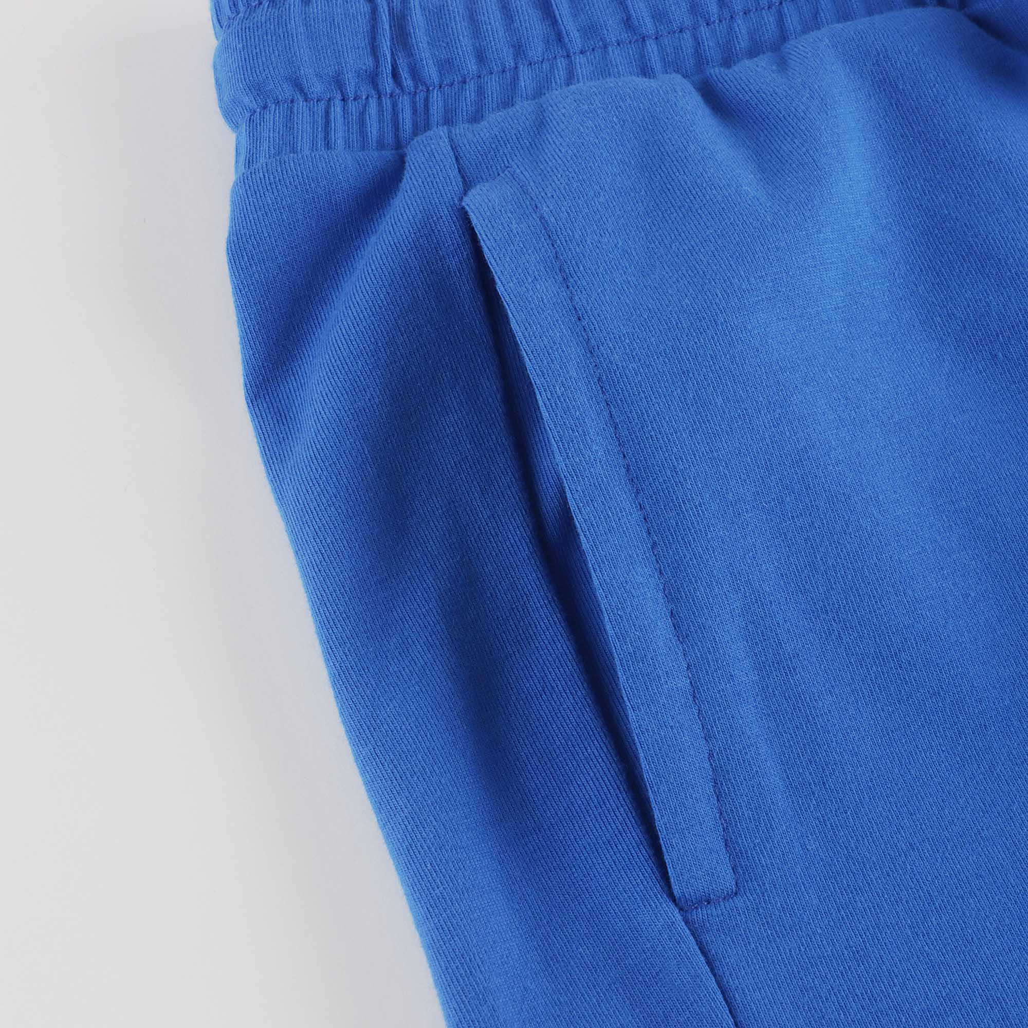 Boys Blue Logo Cotton Shorts