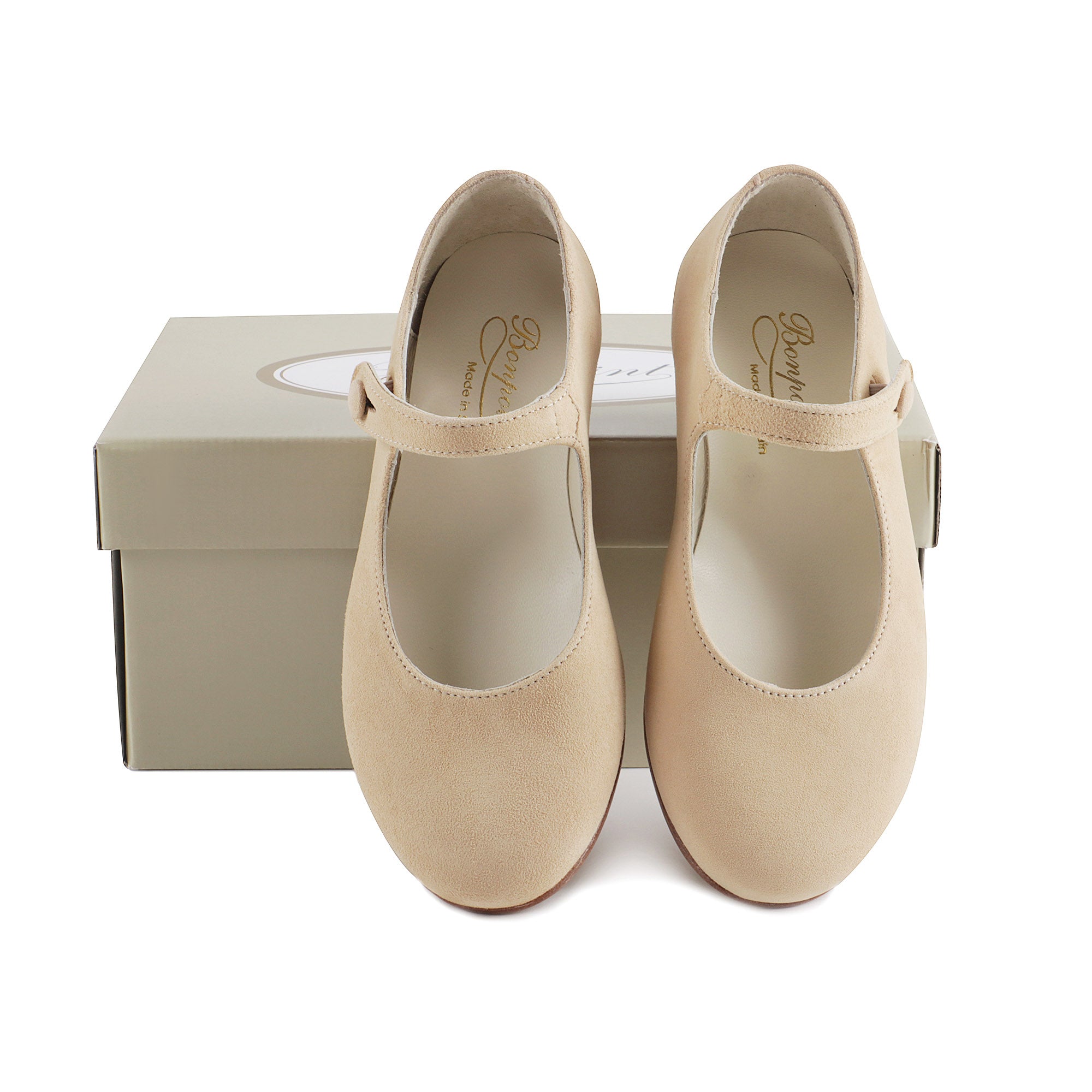 Girls Beige Flat Shoes Girls Beige Flat Shoes