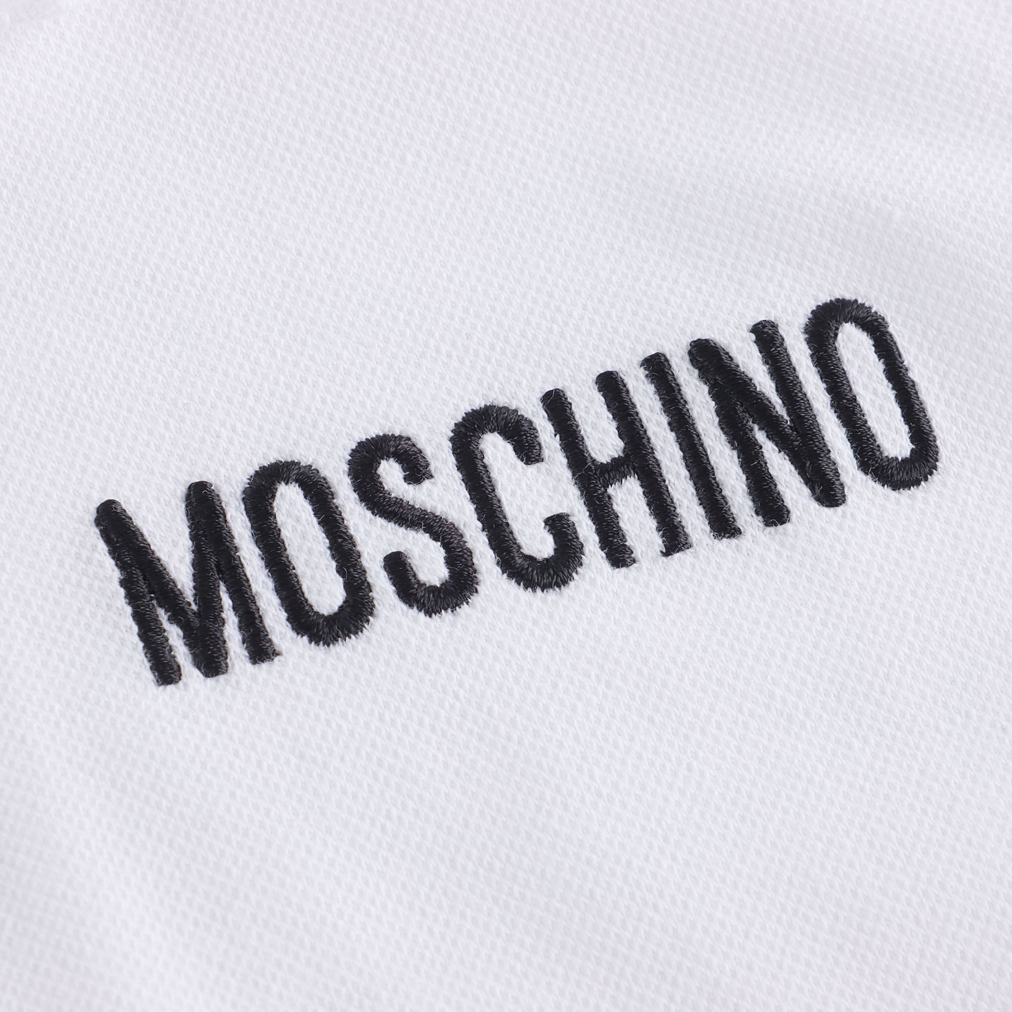 Boys White Cotton Polo Shirt