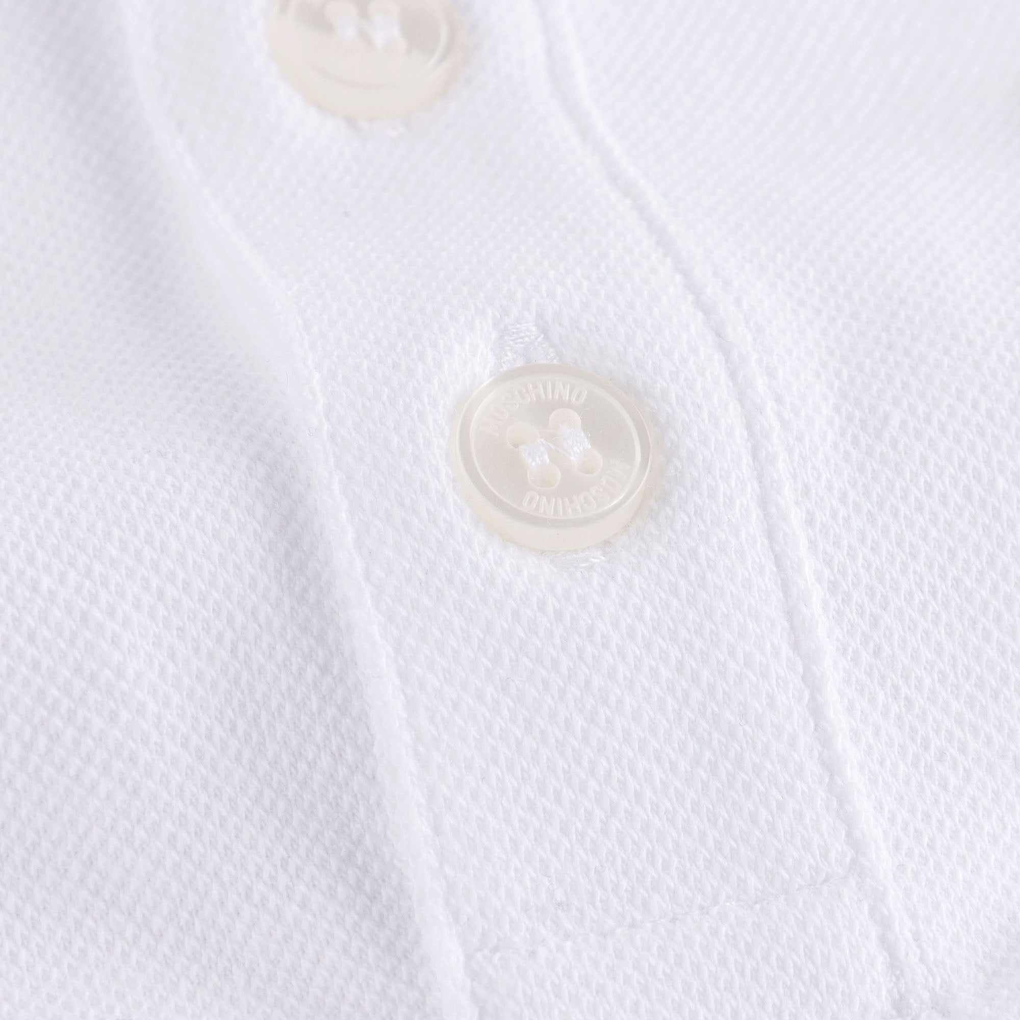 Boys White Cotton Polo Shirt